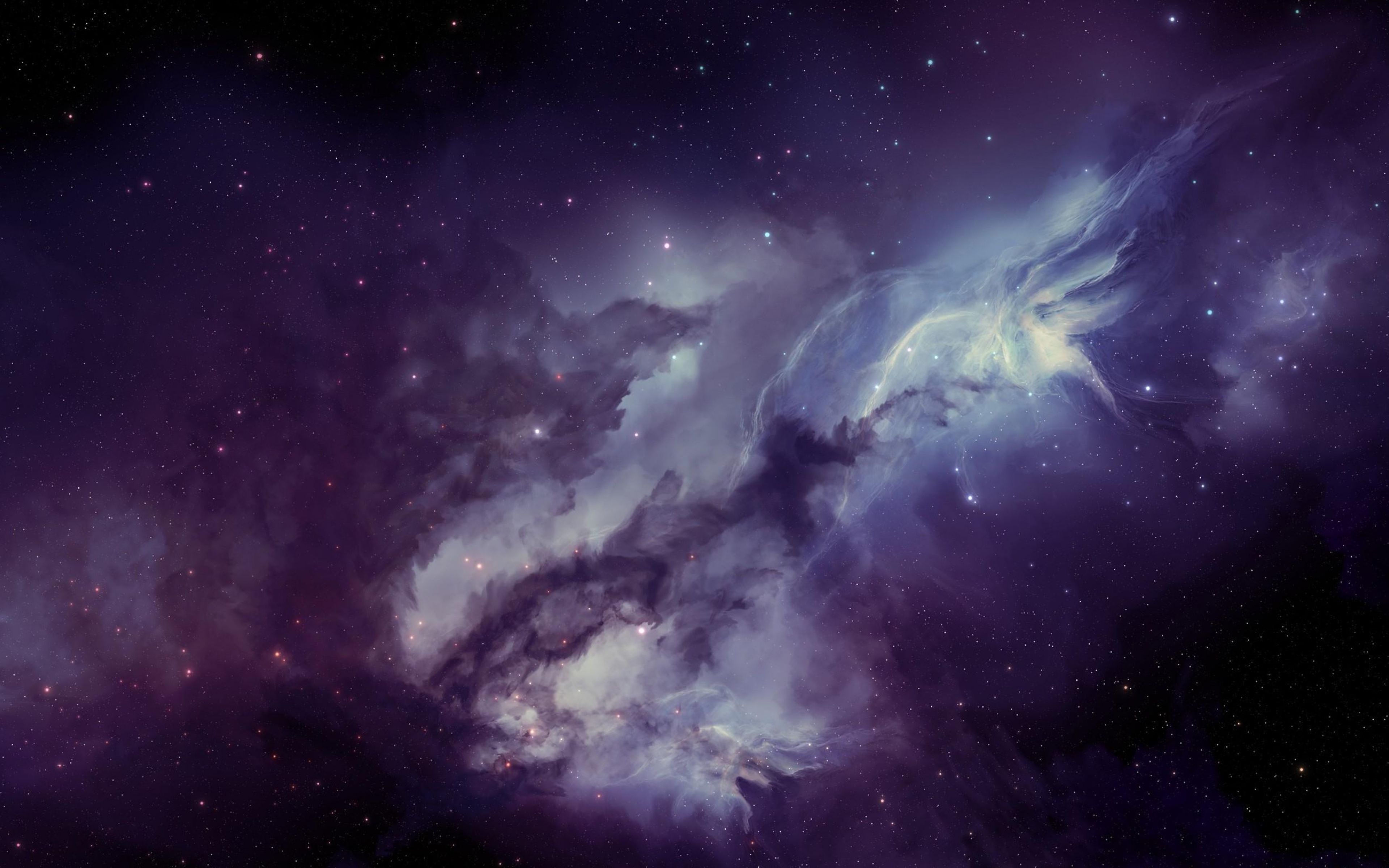 Nebulosa viola con stelle, 3840x2400 4K, Desktop 4K