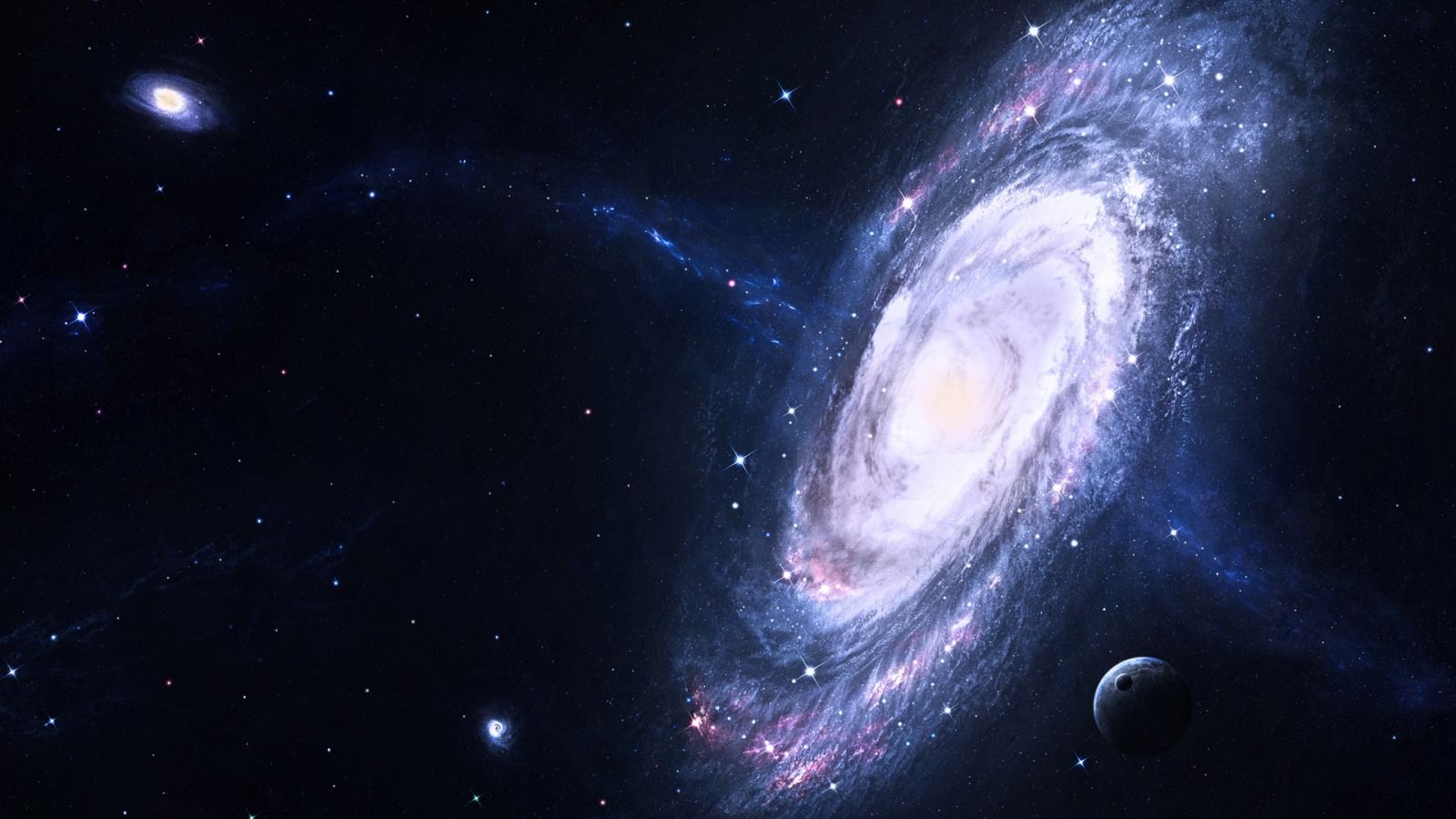 Galassia a spirale nello spazio, 1600x900 900p, Desktop