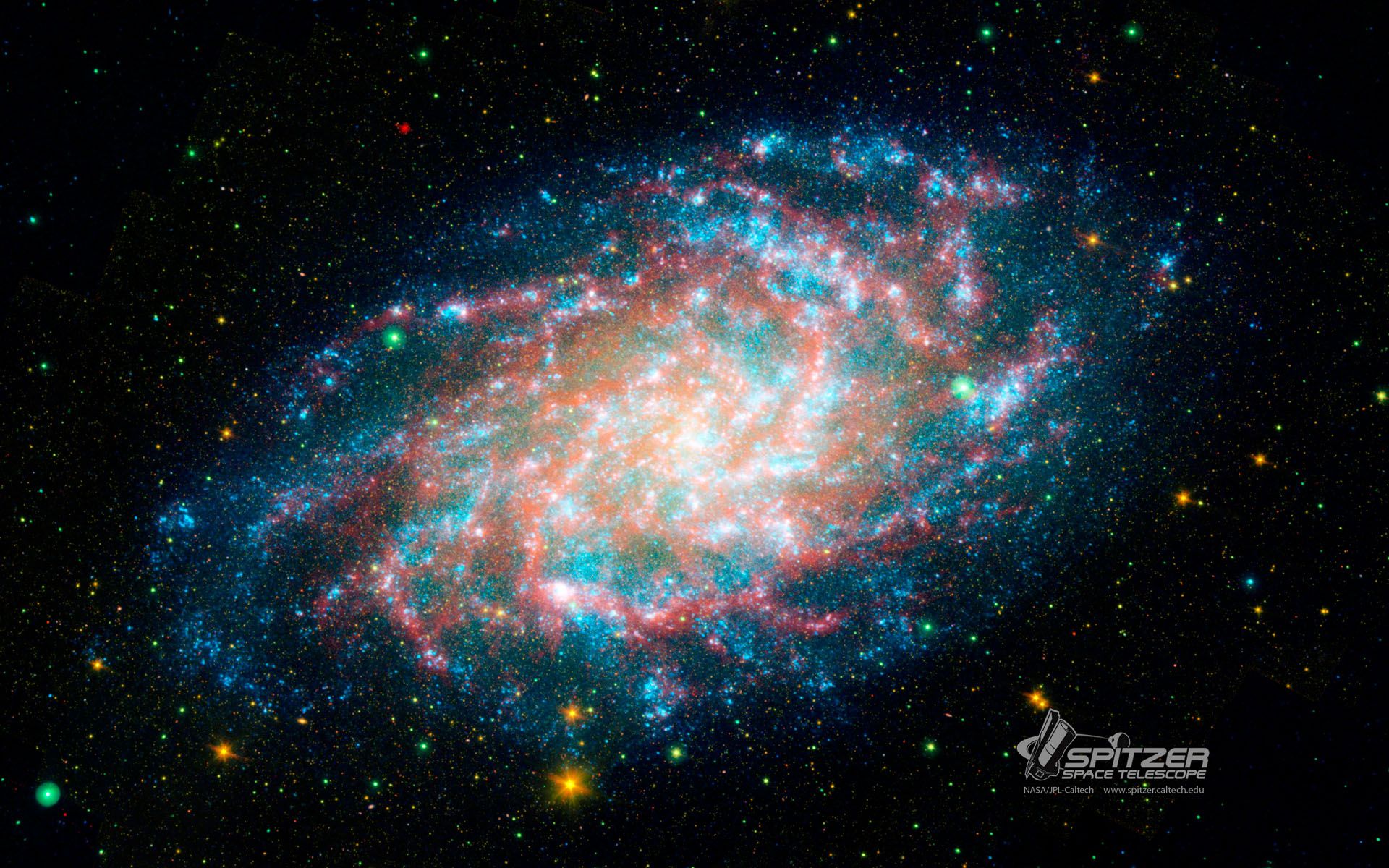 Galassia a spirale, telescopio Spitzer, 1920x1200 Full HD+, Desktop