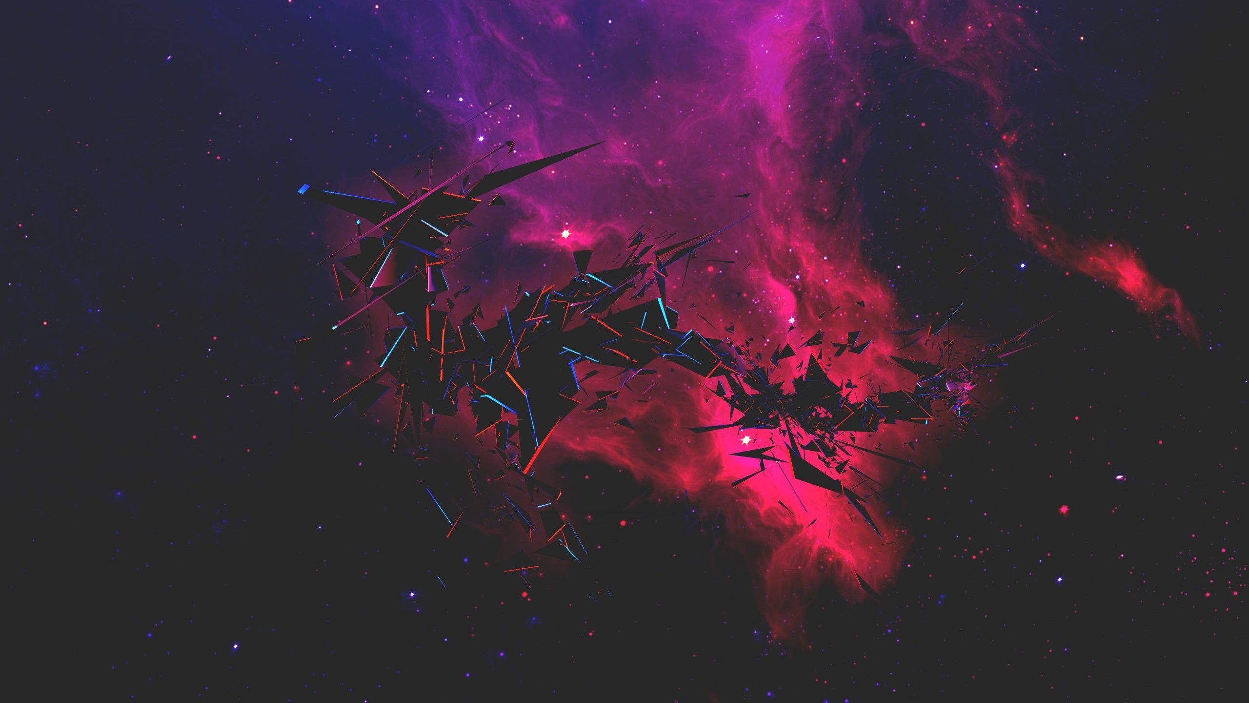 Nebulosa spaziale viola rosa, 2560x1440 1440p, Desktop