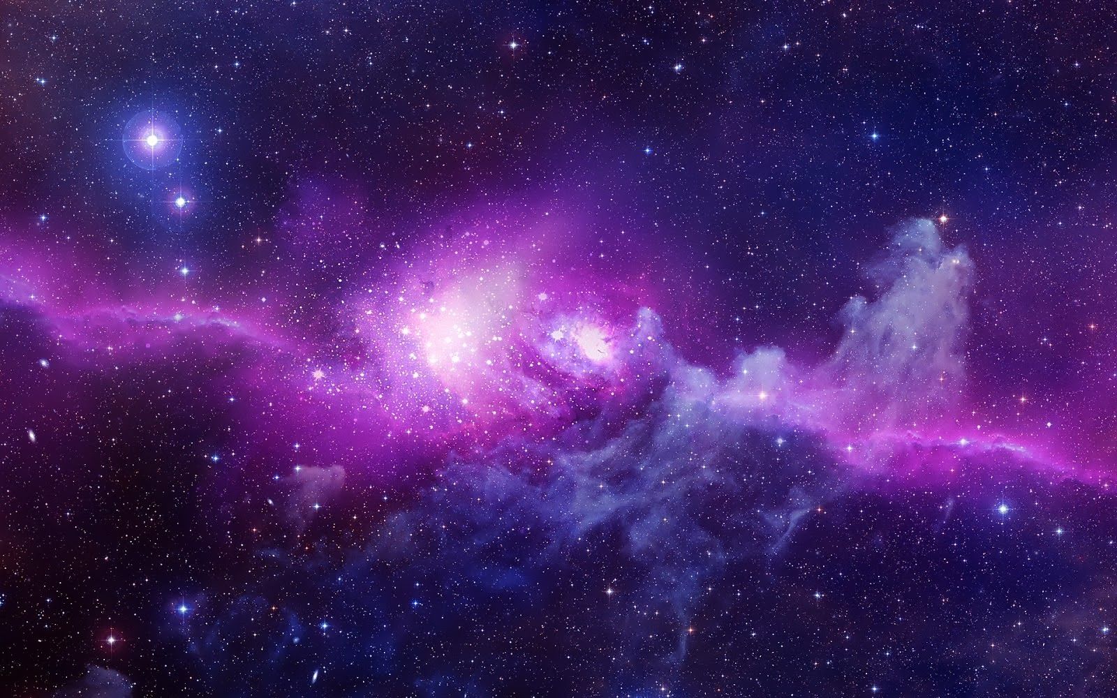 Nebulosa viola e blu stellata, 1600x1000 HD Ready, Notebook Gaming