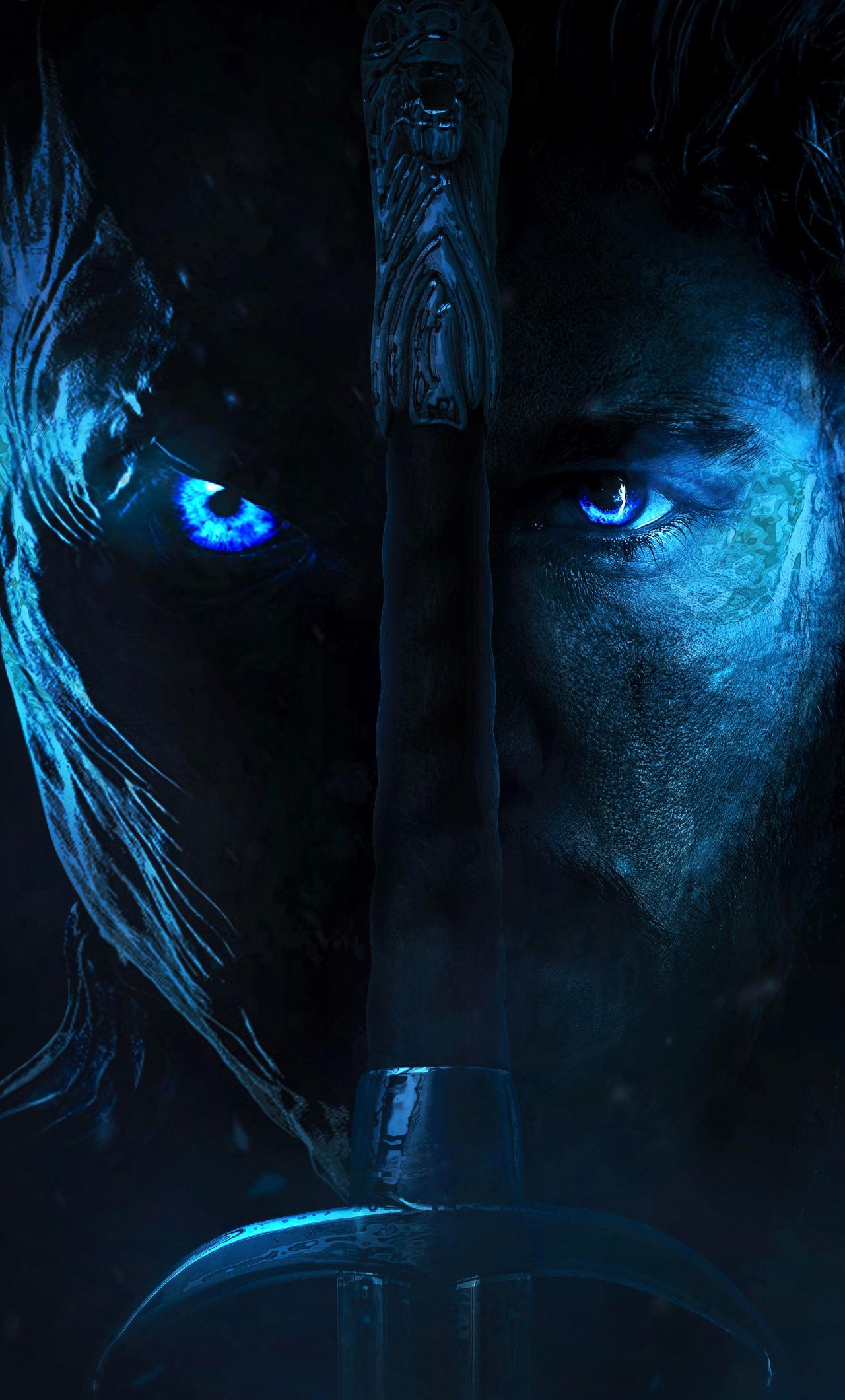 Jon Snow e Night King, 1280x2120 Full HD Verticale, iPhone Plus