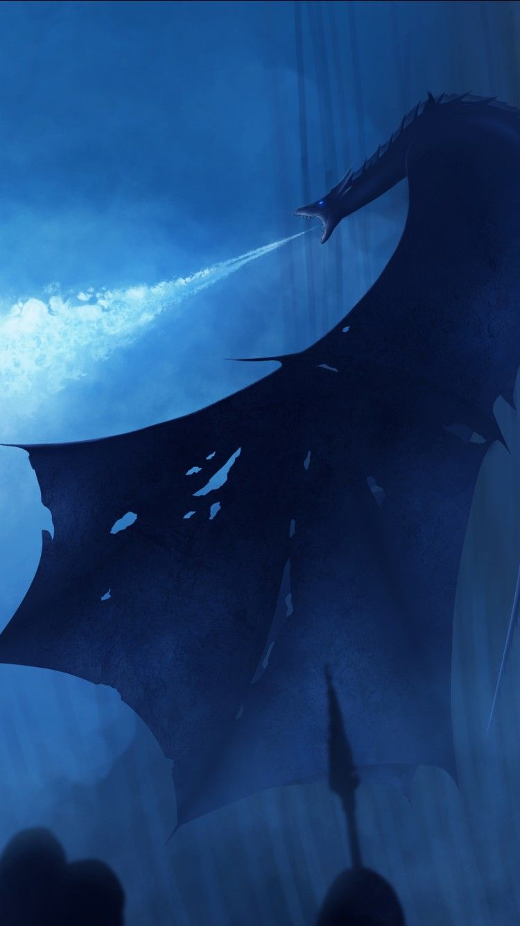 Drago blu e cavaliere, 1080x1920 Full HD Verticale, iPhone Pro Max
