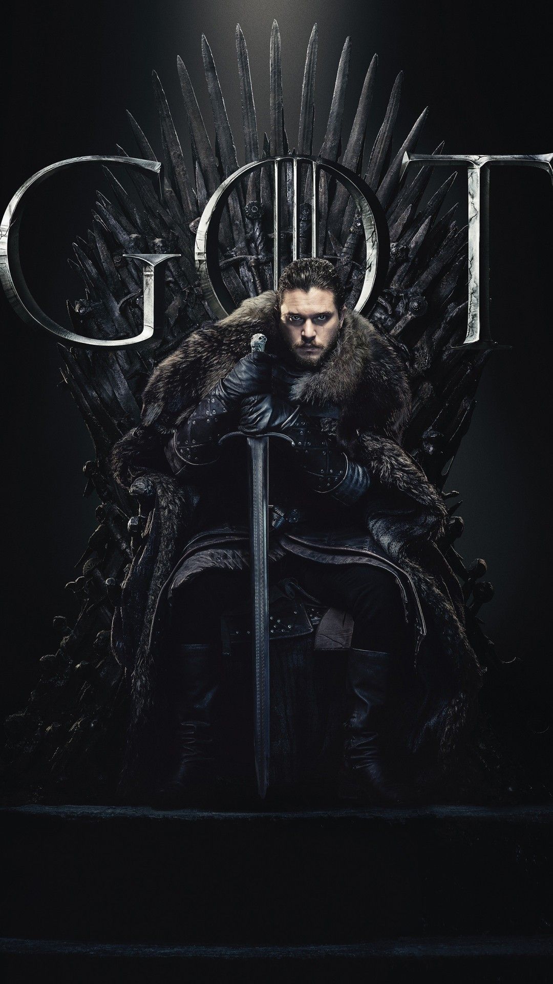 Jon Snow silhouette e lupo bianco, 1280x2120 Full HD Verticale, iPhone Air
