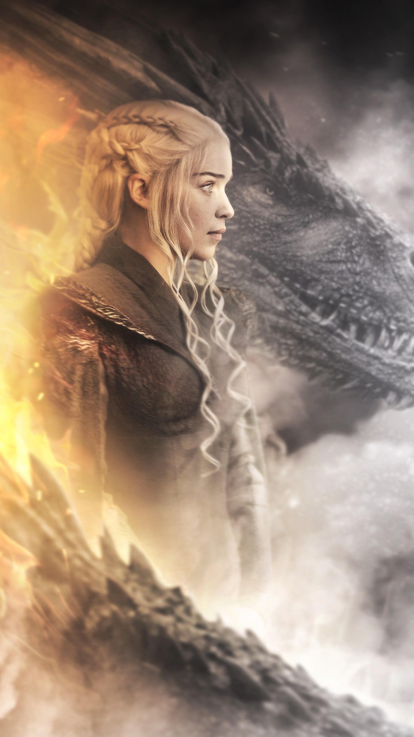 Stemma lupo Stark bianco, 1080x1920 Verticale, iPhone Pro Max