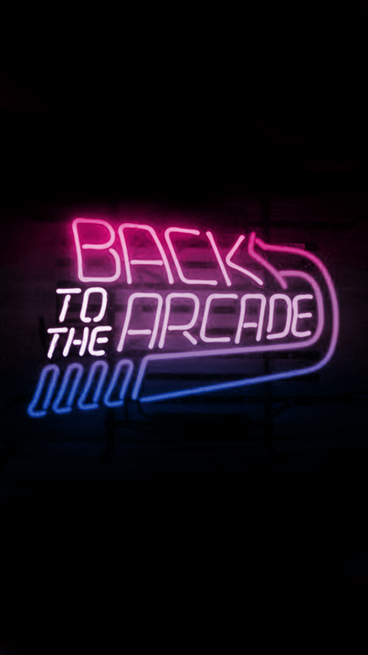 Insegna neon Back to Arcade, 720x1280 Full HD Verticale, Smartphone