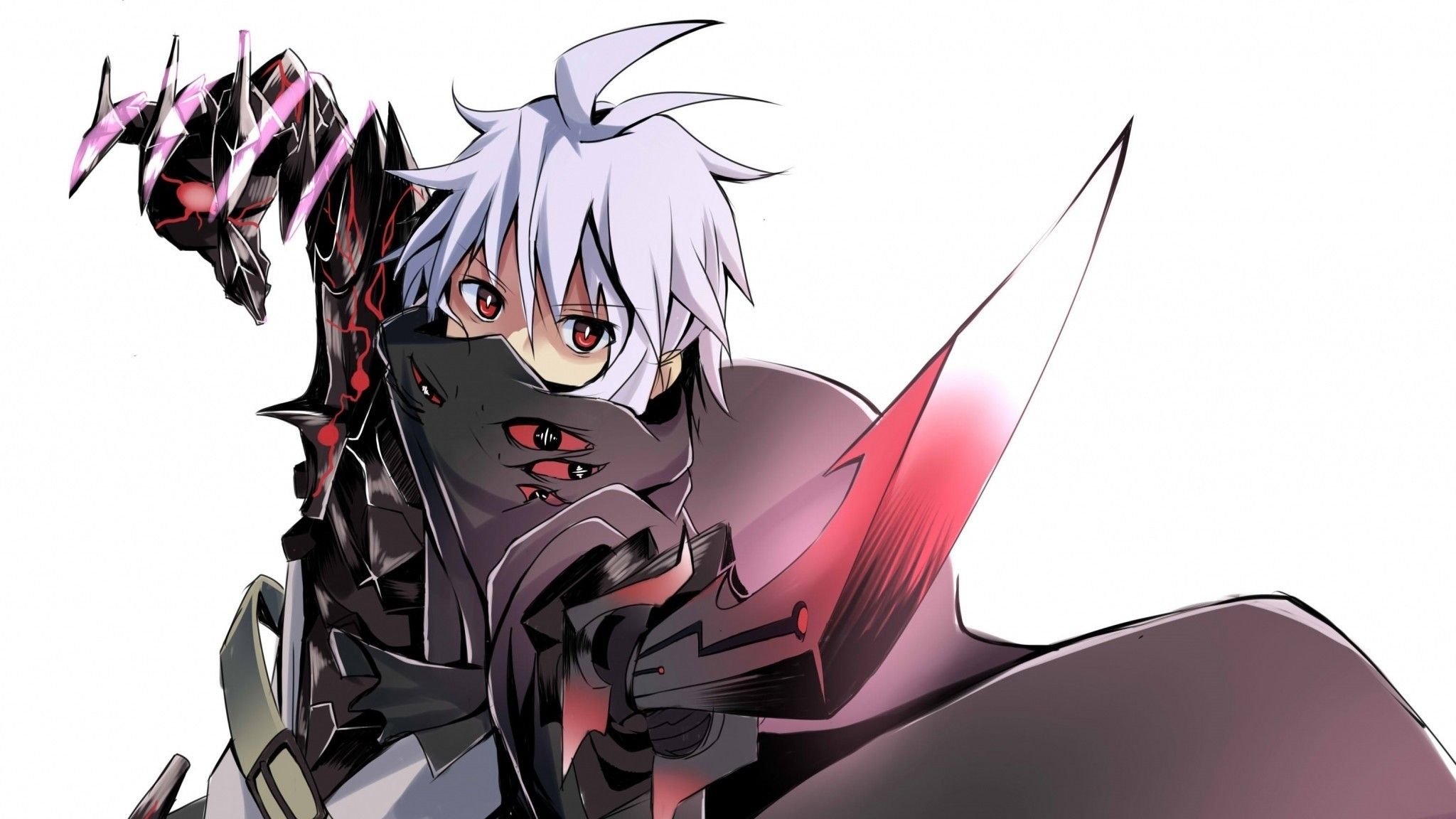Personaggio anime con spada rossa, 2048x1152 2K, Desktop
