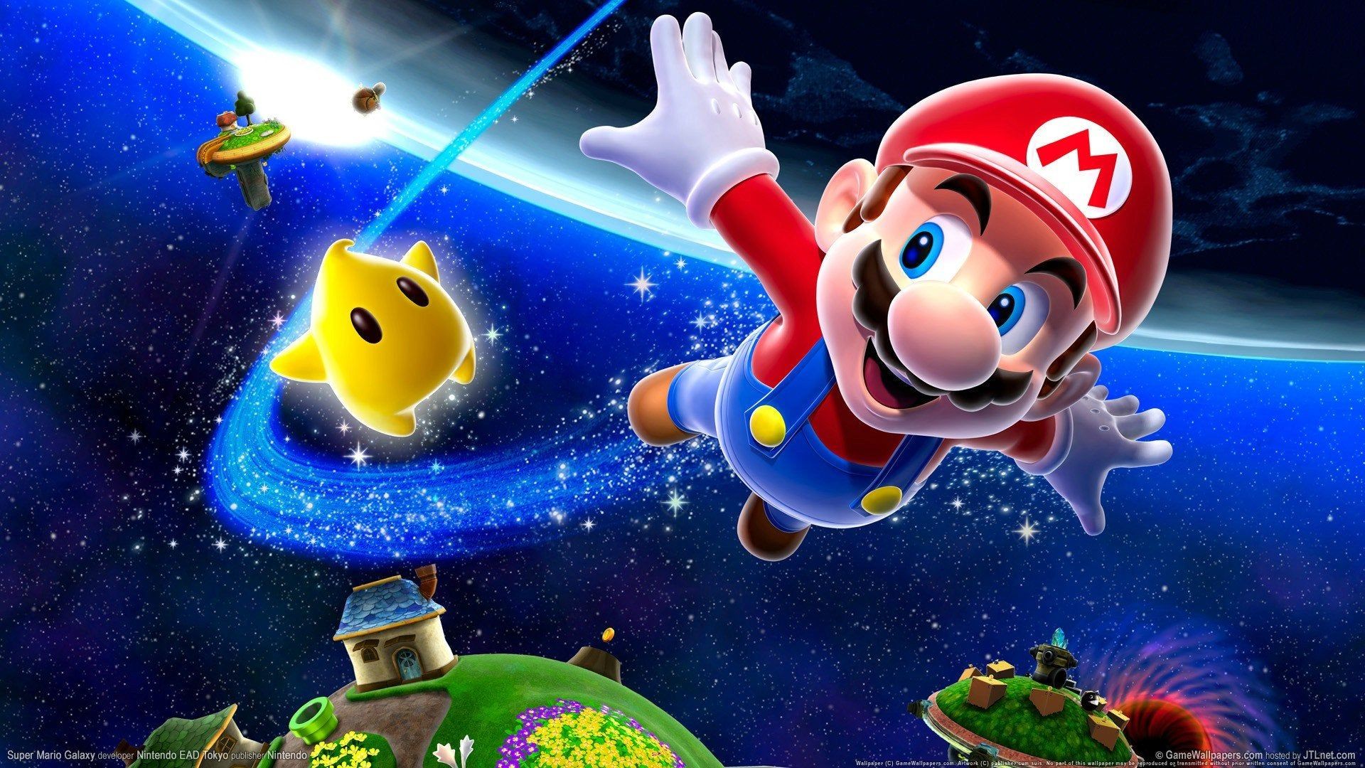Mario Galaxy spazio, Nintendo, 1920x1080 Full HD, Desktop