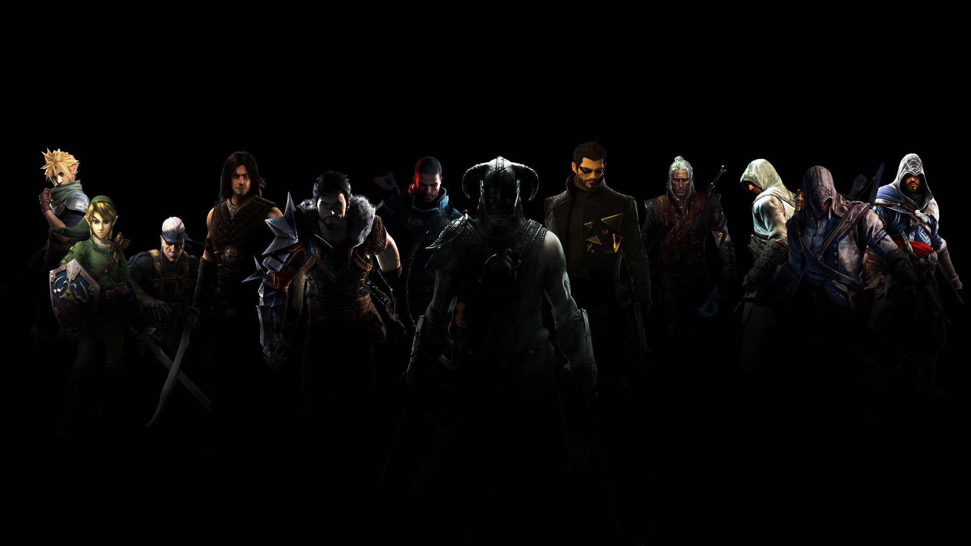 Personaggi videogioco in nero, 1920x1080 Full HD, PC Desktop