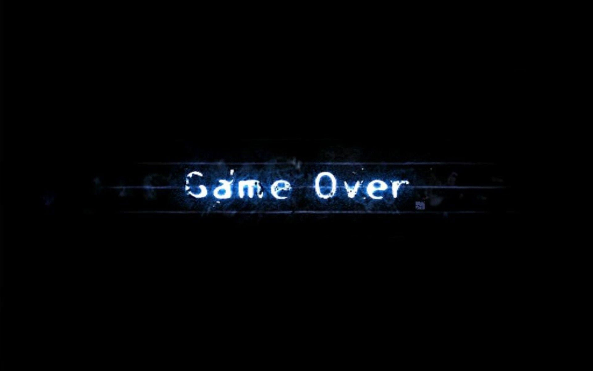 Testo Game Over neon blu, 1920x1200 Full HD+ WUXGA, Desktop