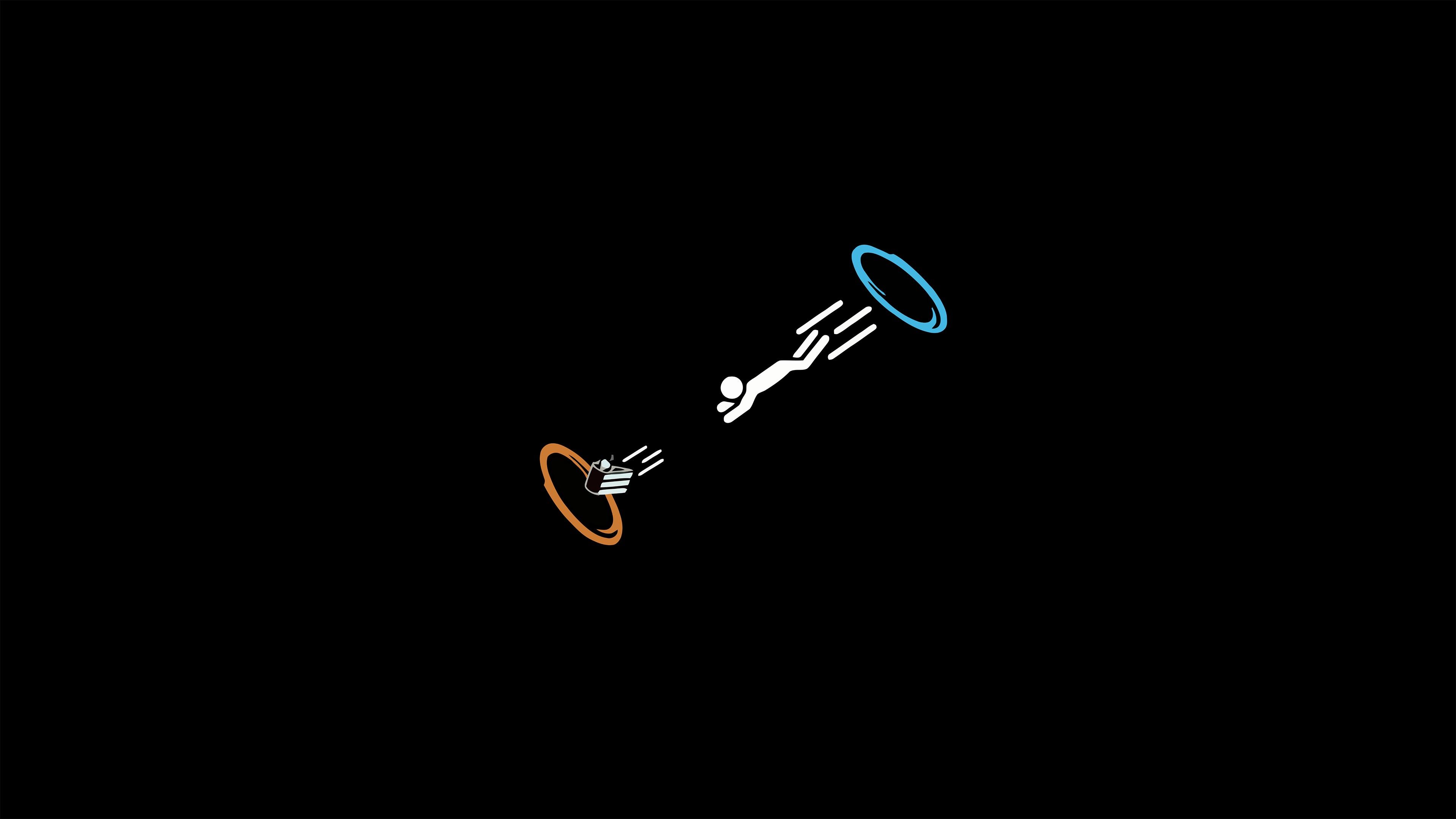Portal, personaggio tra portali, 3840x2160 4K Ultra HD, Monitor 4K
