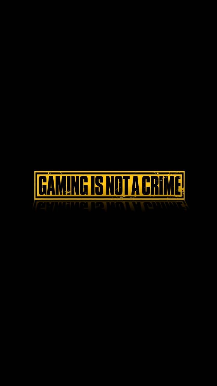Scritta Gaming Is Not Crime, 720x1280 Full HD Verticale, iPhone