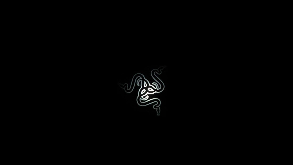 Logo Razer serpenti neri, 1244x700 HD, Desktop