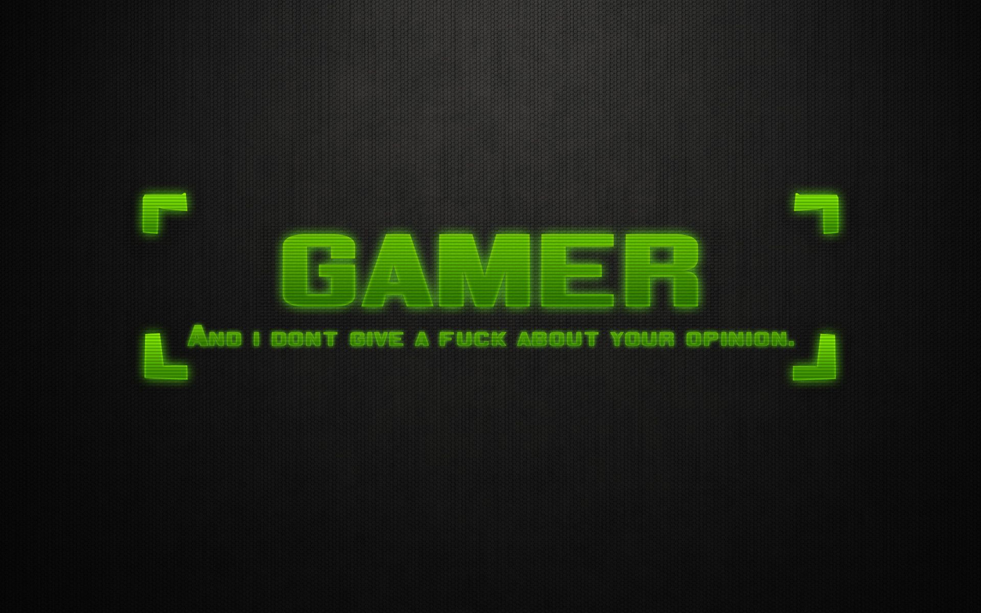 Scritta Gamer verde su nero, 1920x1200 WUXGA, iMac