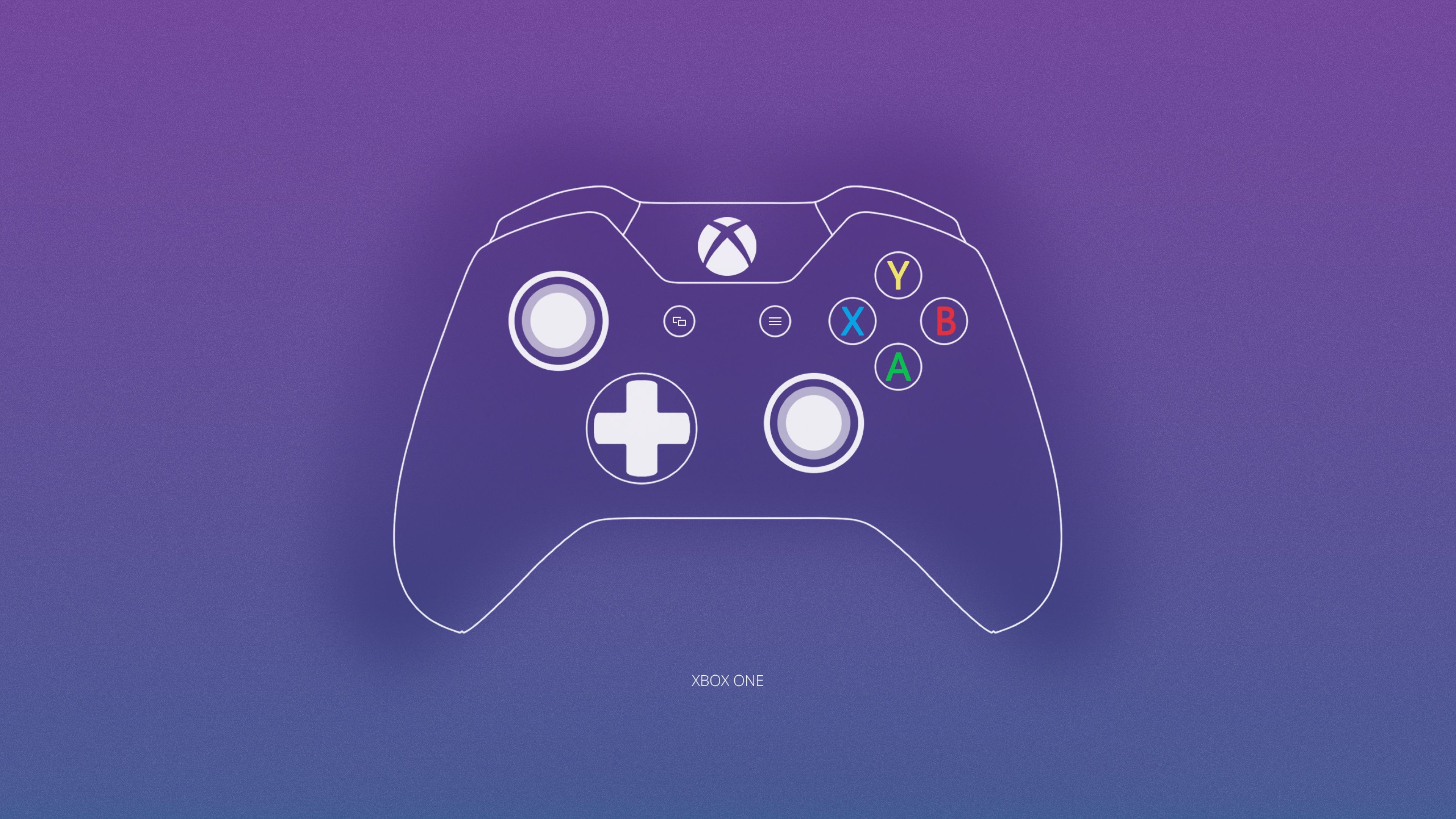 Controller Xbox stilizzato viola, 3840x2160 Ultra HD, 4K TV