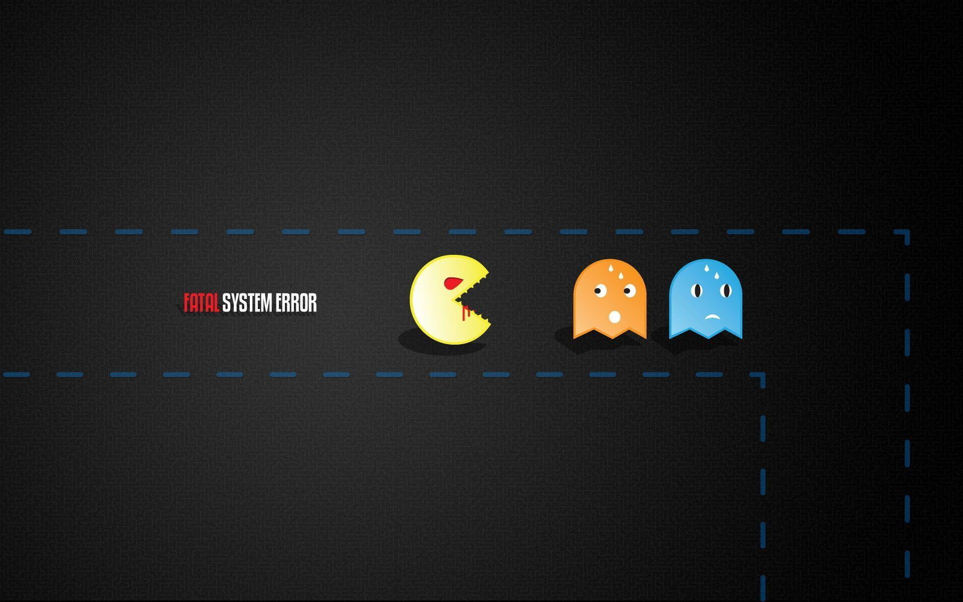 Pac-Man e fantasmi, system error, 1920x1200 WUXGA, PC