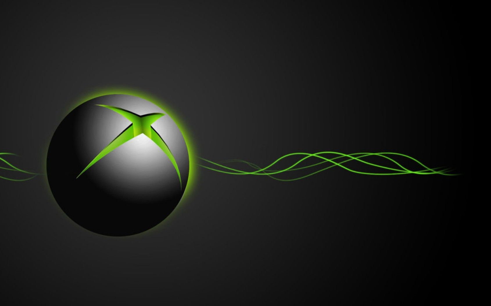 Logo Xbox sfera nera verde, 1690x1056 HD, ROG Asus Laptop