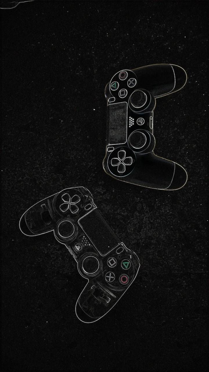Controller da gioco disegnati scuri, 720x1280 Full HD Verticale, Smartphone