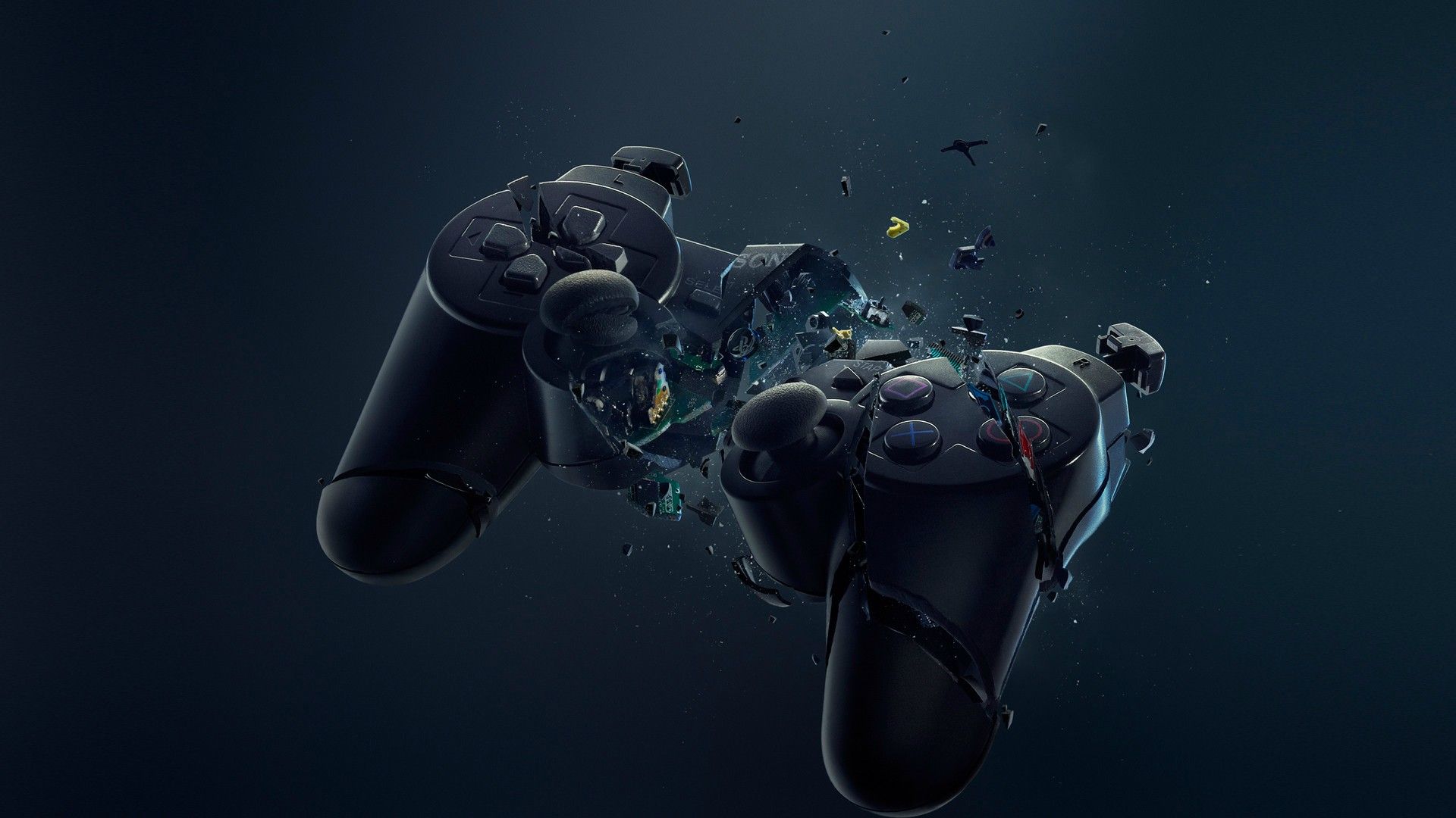 Controller gaming che esplode, 1920x1080 Full HD, Laptop