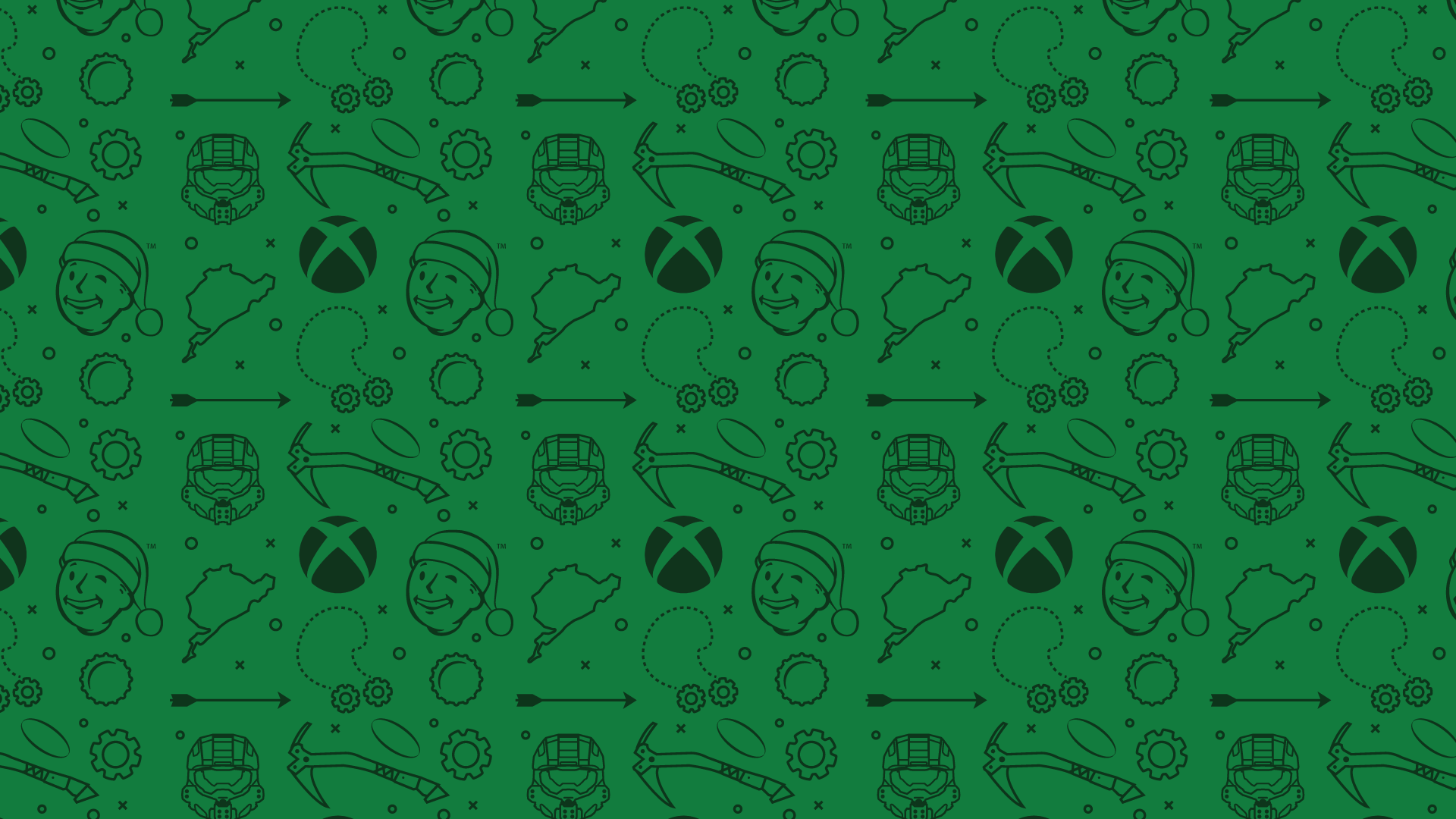 Pattern logo Xbox verde, 1920x1080 Full HD, Desktop