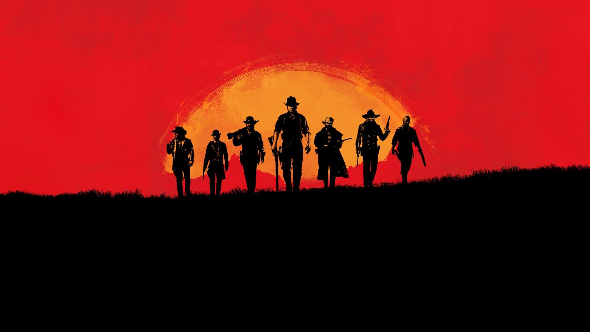 Red Dead Redemption 2 silhouette, 1920x1080 1080p, PC Desktop