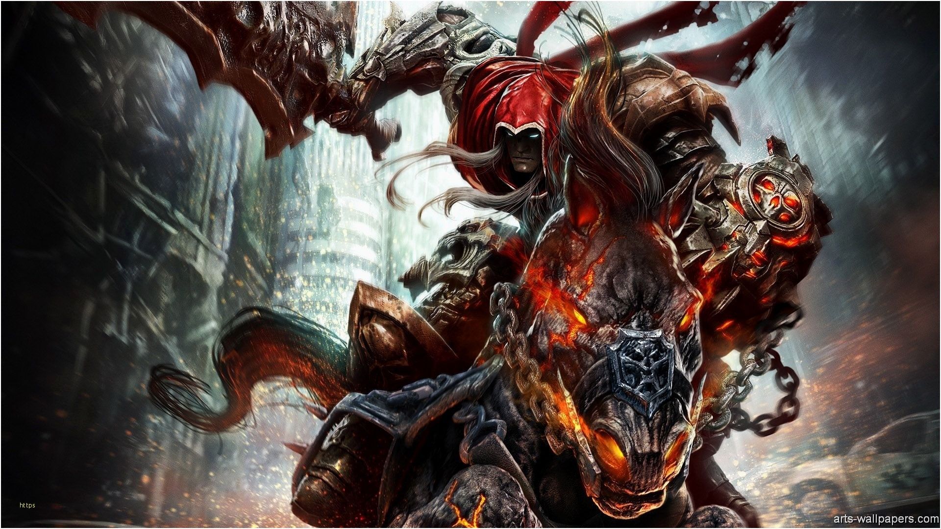 Darksiders cavaliere su cavallo, 1920x1080 Full HD, Desktop