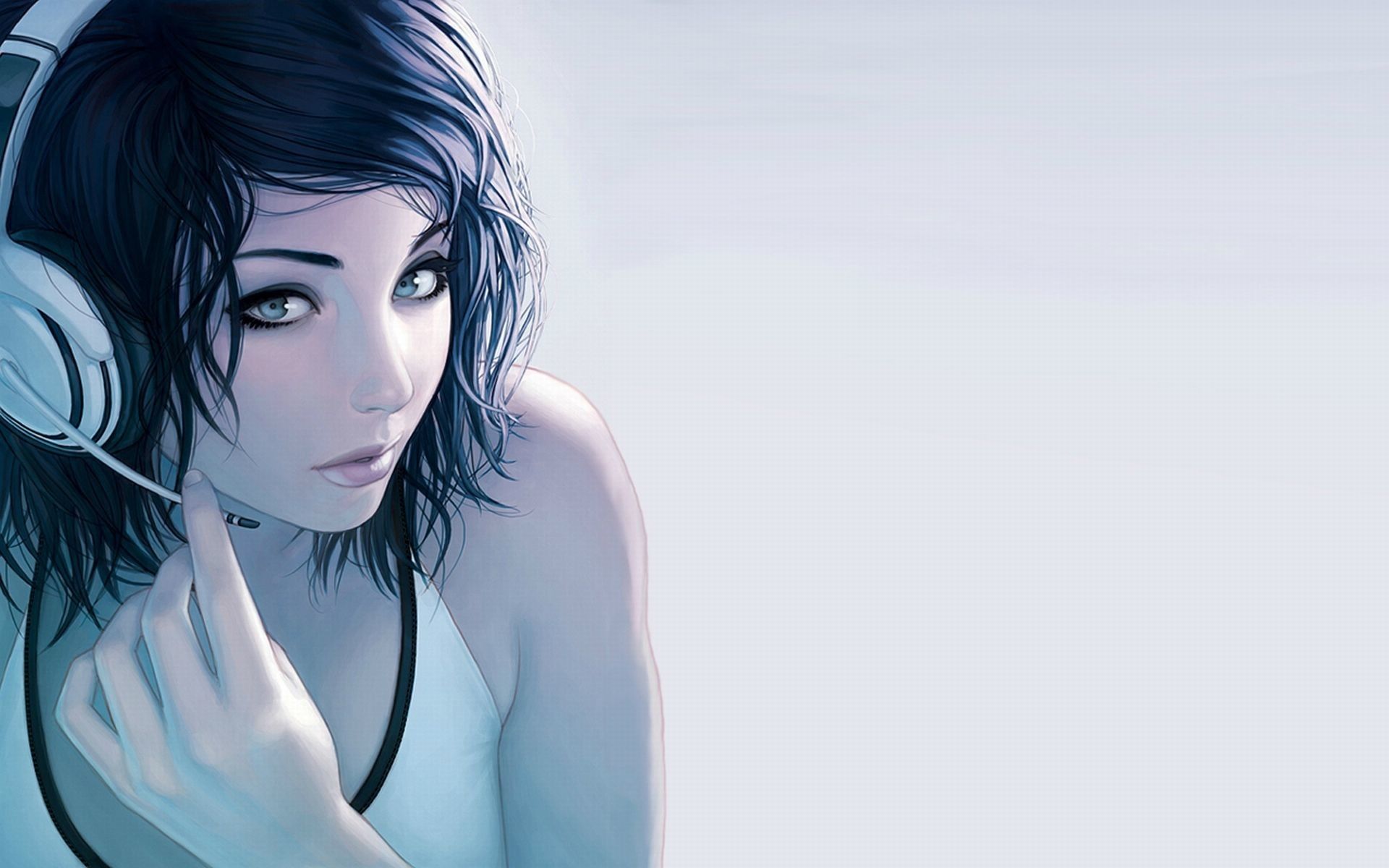 Gamer girl con fucile, capelli verdi, 1920x1200 WUXGA, Desktop