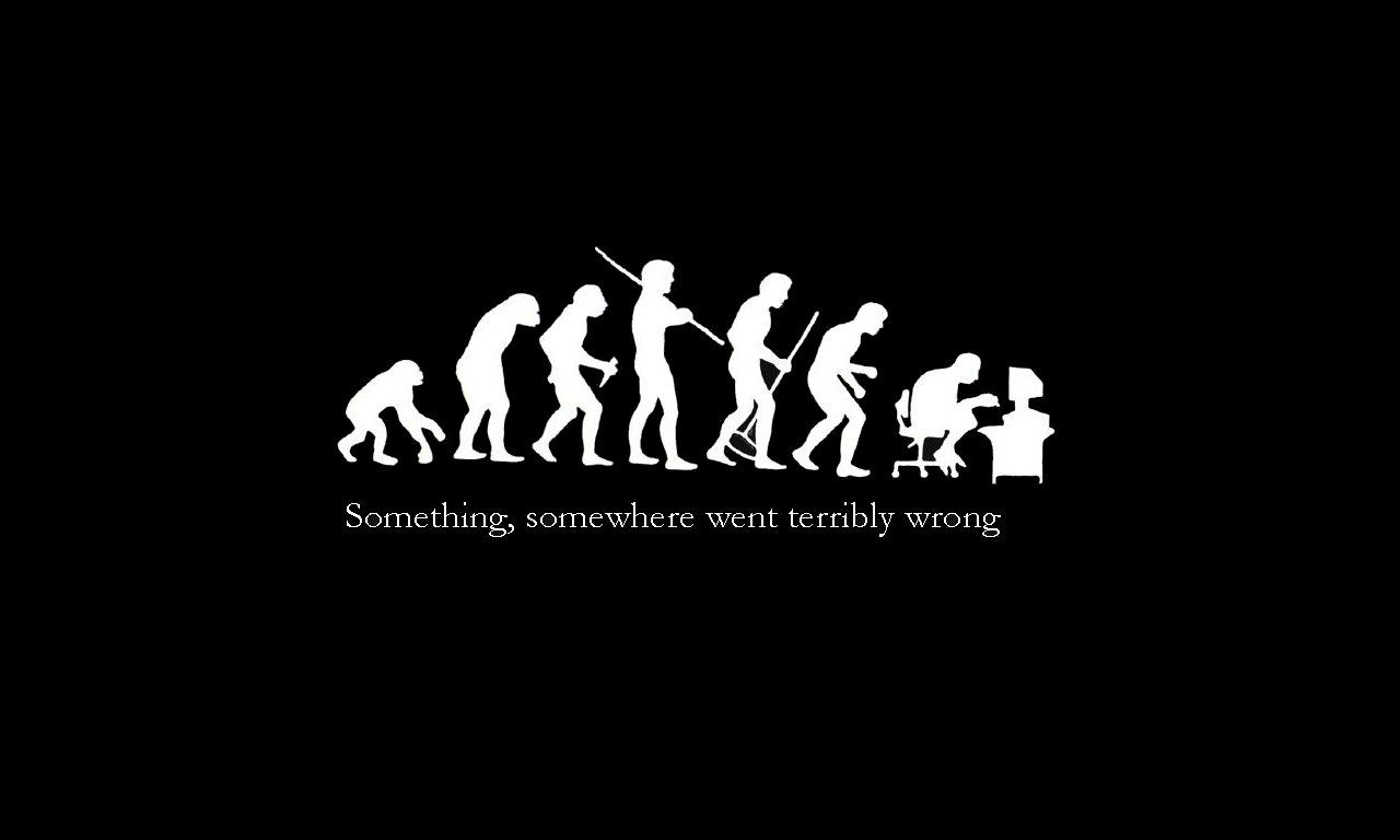 Evoluzione uomo gamer silhouette, 1280x768 HD, Desktop