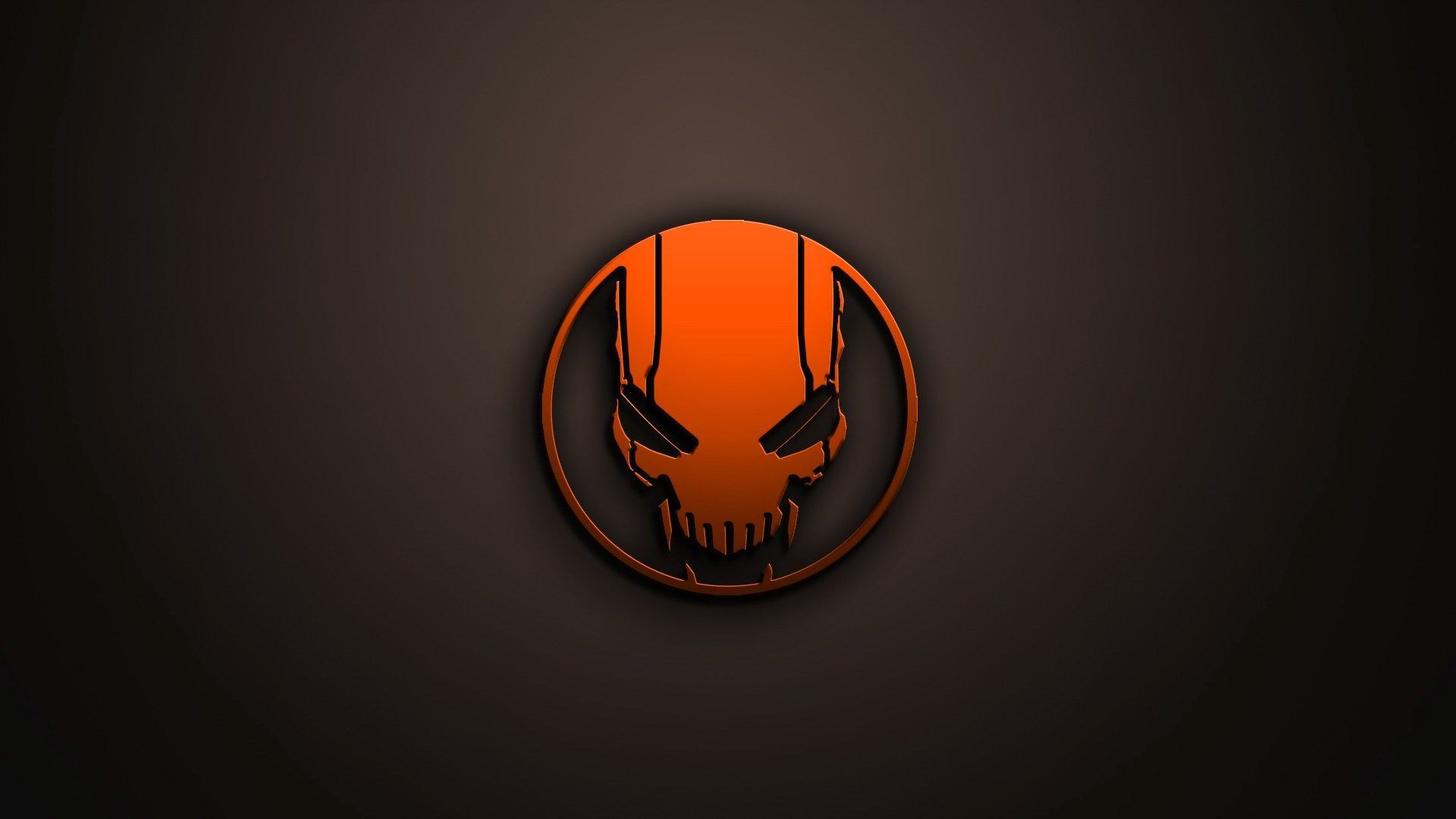Logo teschio arancione cerchio, 1920x1080 Full HD, PC Desktop