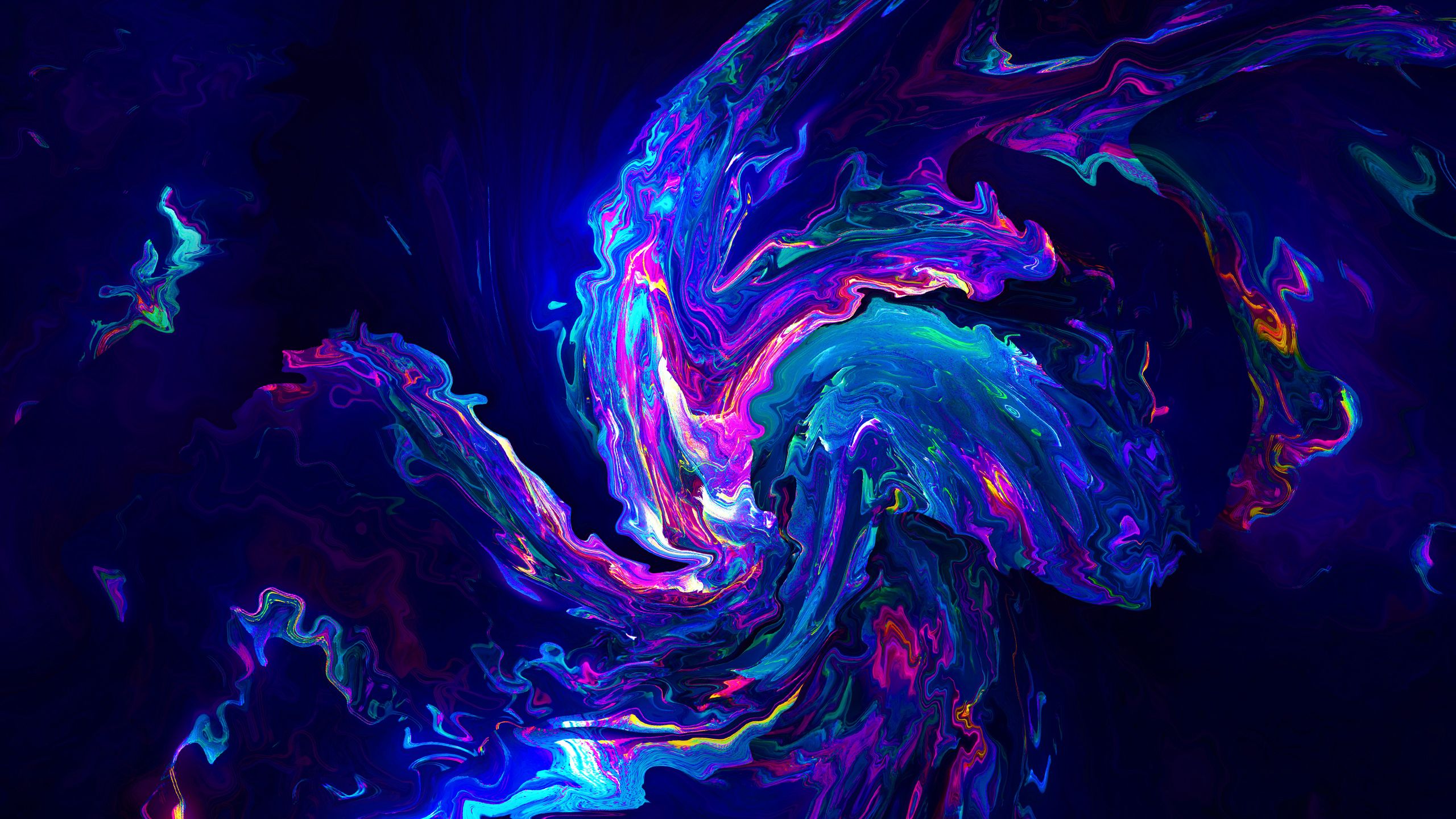 Vortice astratto blu viola, 2560x1440 1440p, Desktop