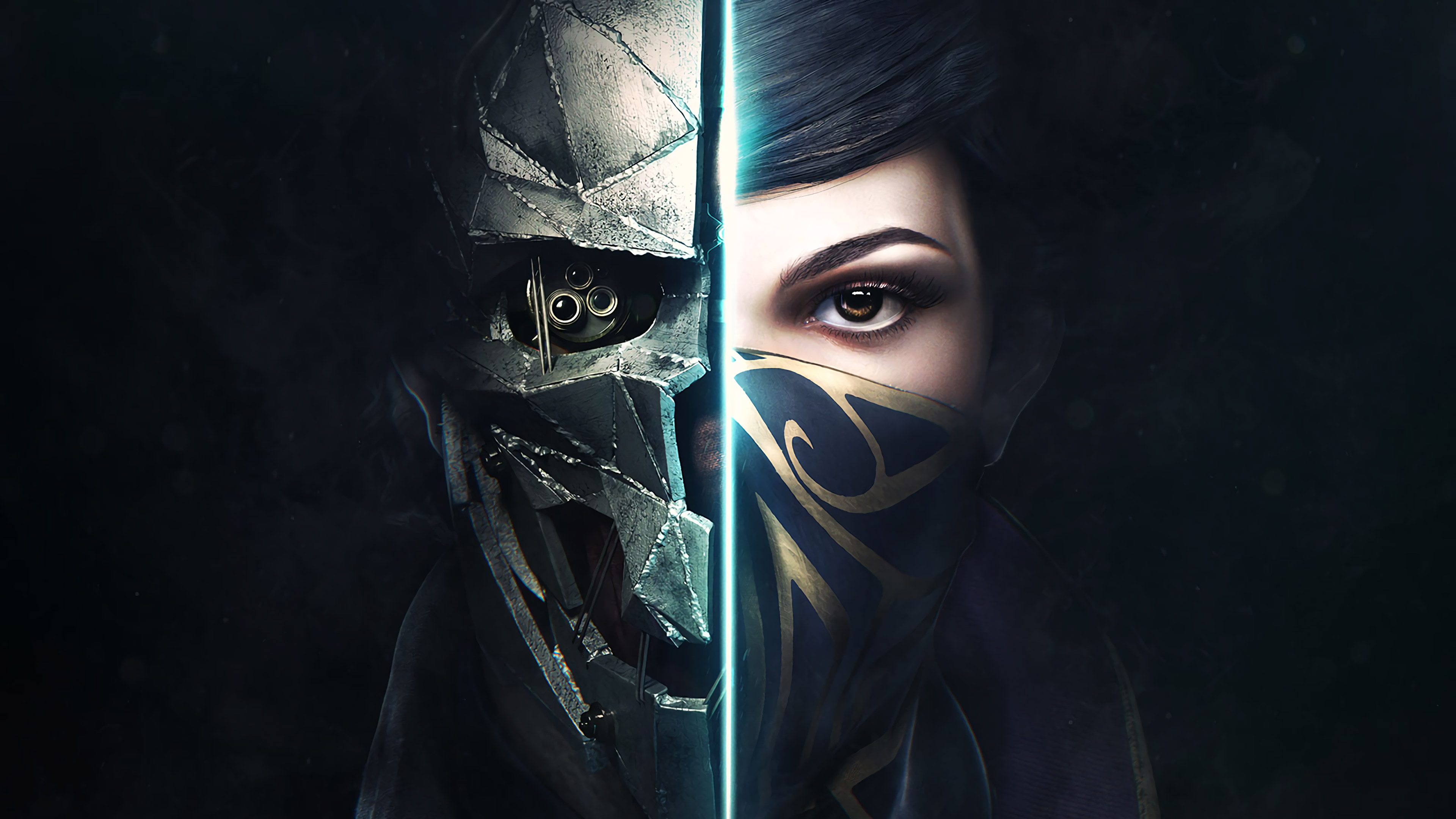 Dishonored 2 maschere personaggi, 3840x2160 4K, Desktop 4K