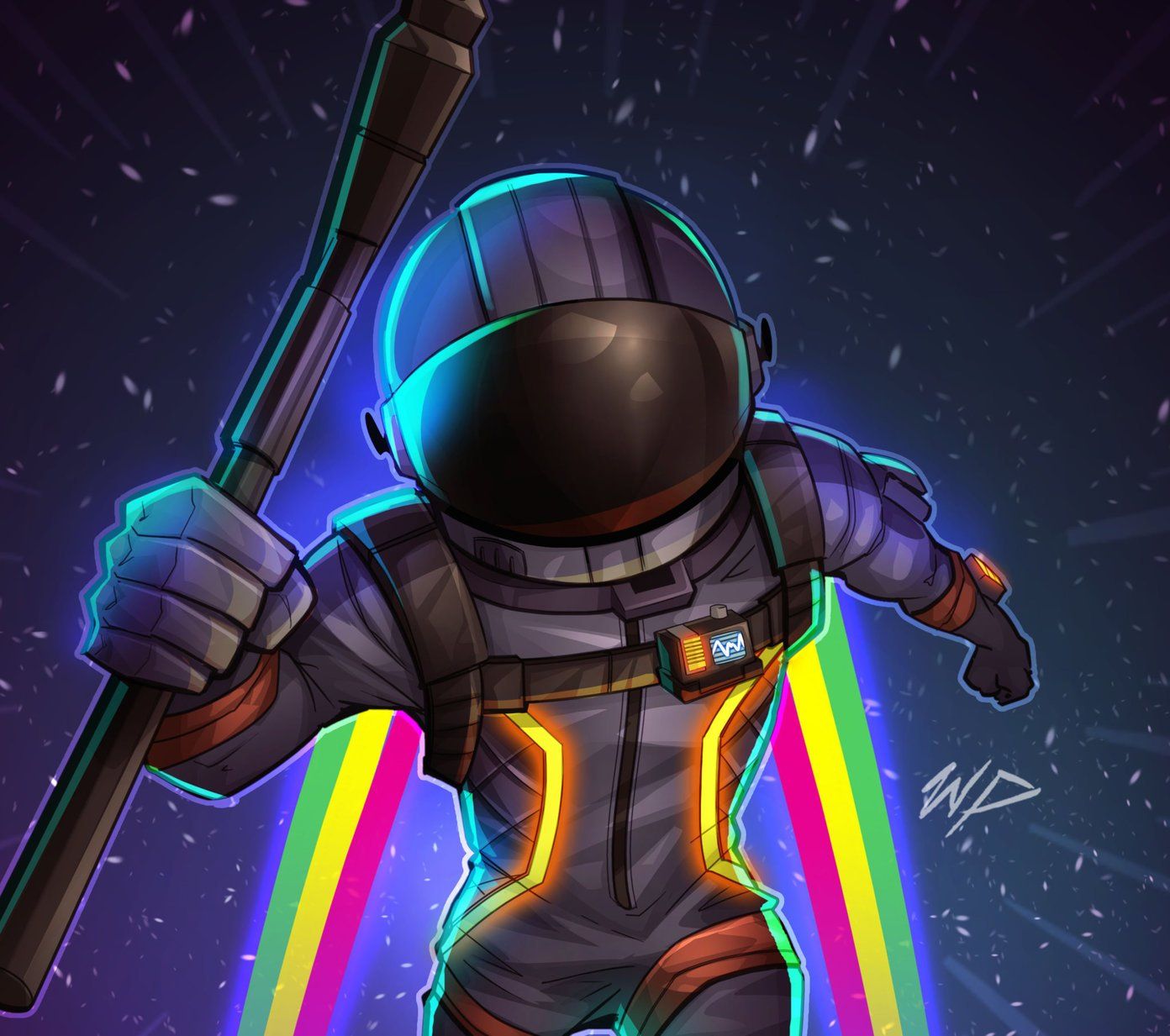 Fortnite astronauta skin spazio, Epic Games, 1392x1233 720p, PC