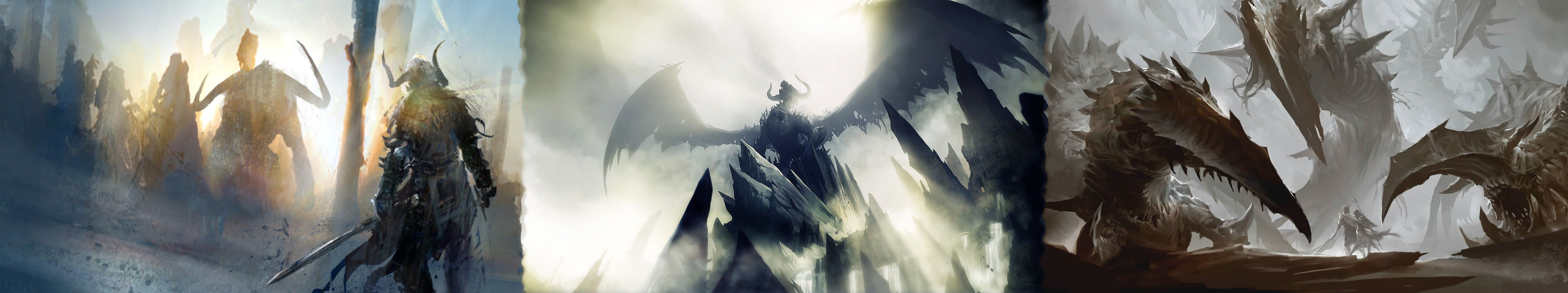 Personaggi League of Legends multipli, Riot Games, 5760x1080 Ultrawide, Dual Monitor