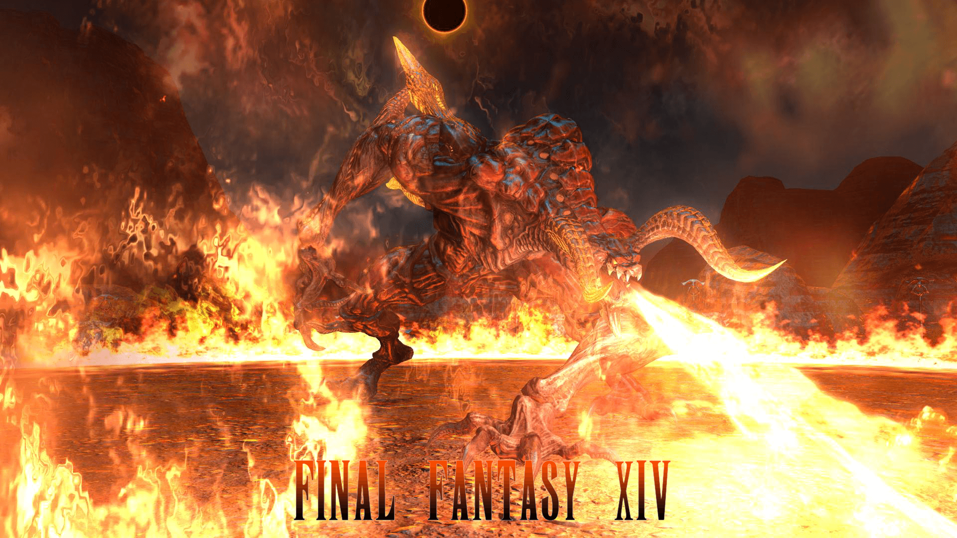 Final Fantasy XIV, mostro infuocato, 1920x1080 Full HD 1080p, Desktop