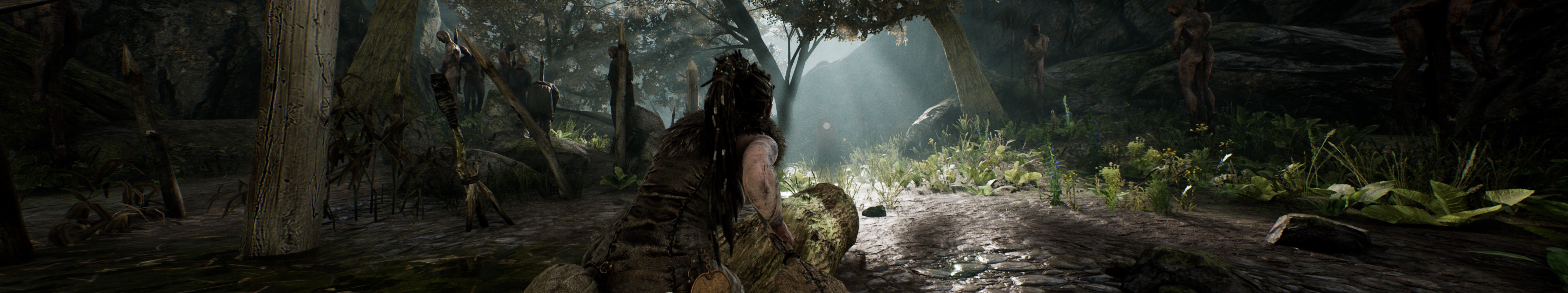 Hellblade Senua foresta oscura, Senua's Sacrifice, 5760x1080 Ultrawide, Dual Monitor