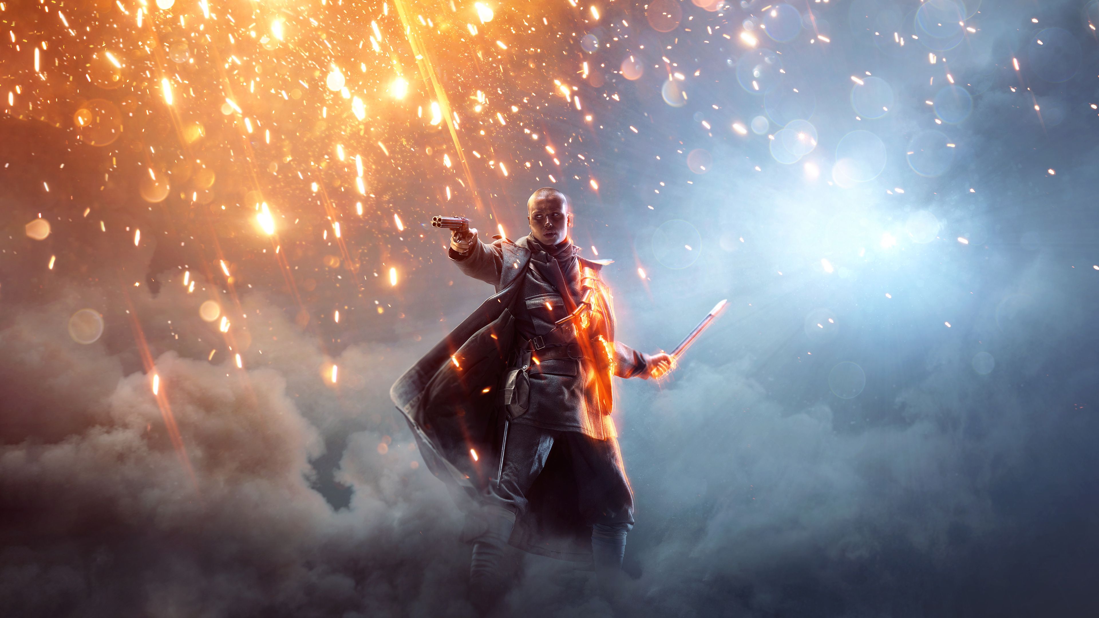 Soldato Battlefield 1 esplosione, 3840x2160 4K Ultra HD, Monitor 4K