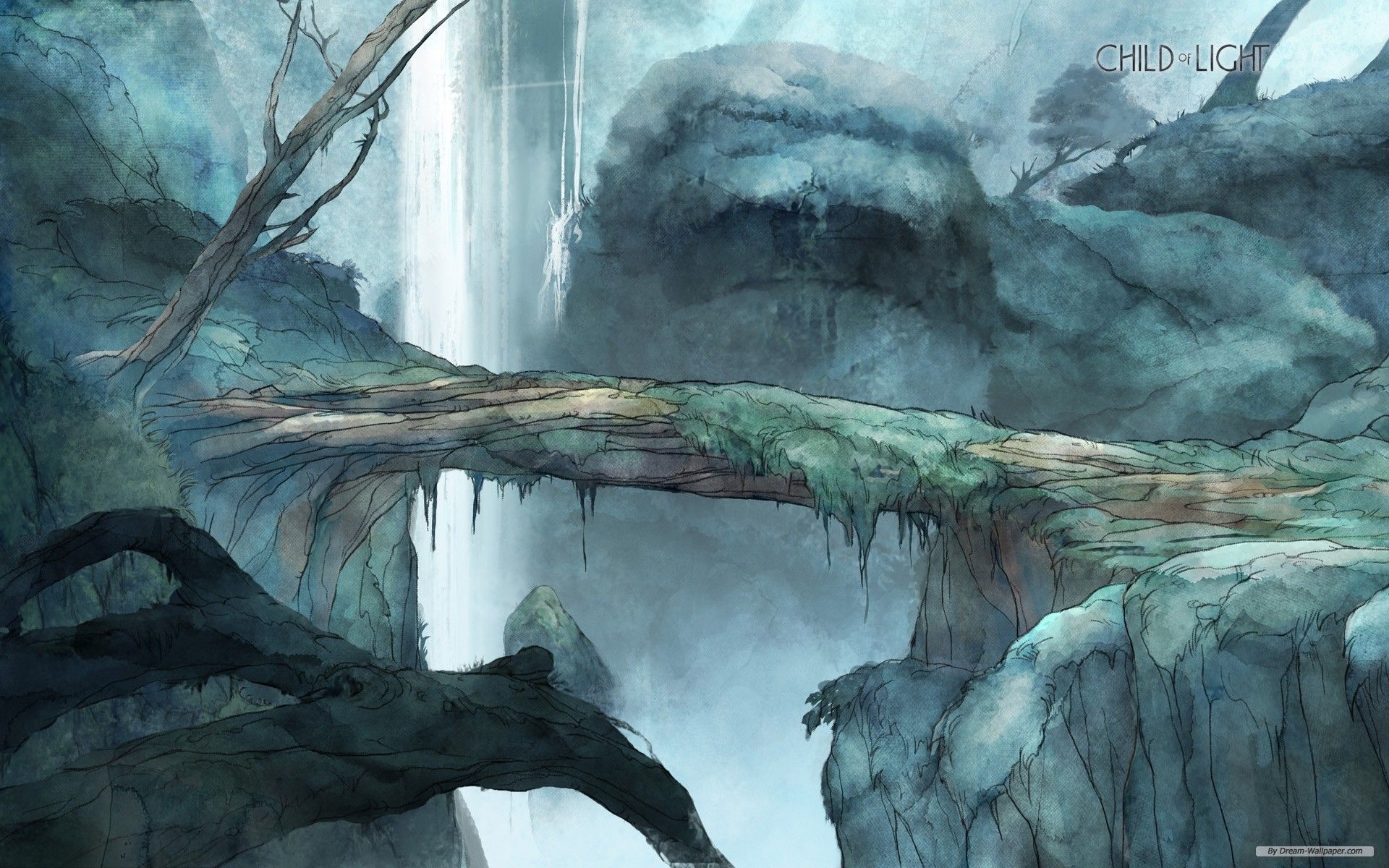 Child of Light, ponte roccioso azzurro, 1920x1200 Full HD+ WUXGA, Desktop