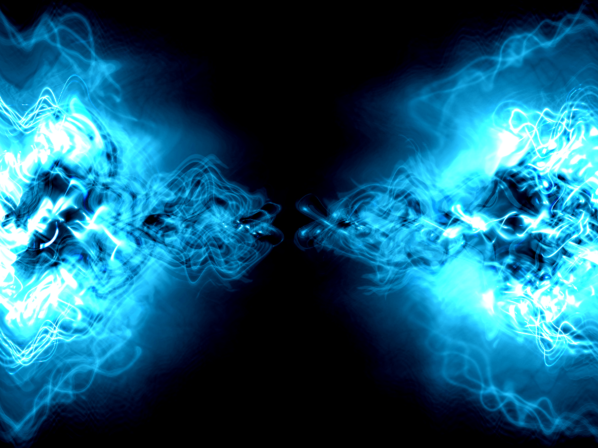 Logo geometrico luminoso blu, 7680x4320 4K Ultra HD, Monitor 4K