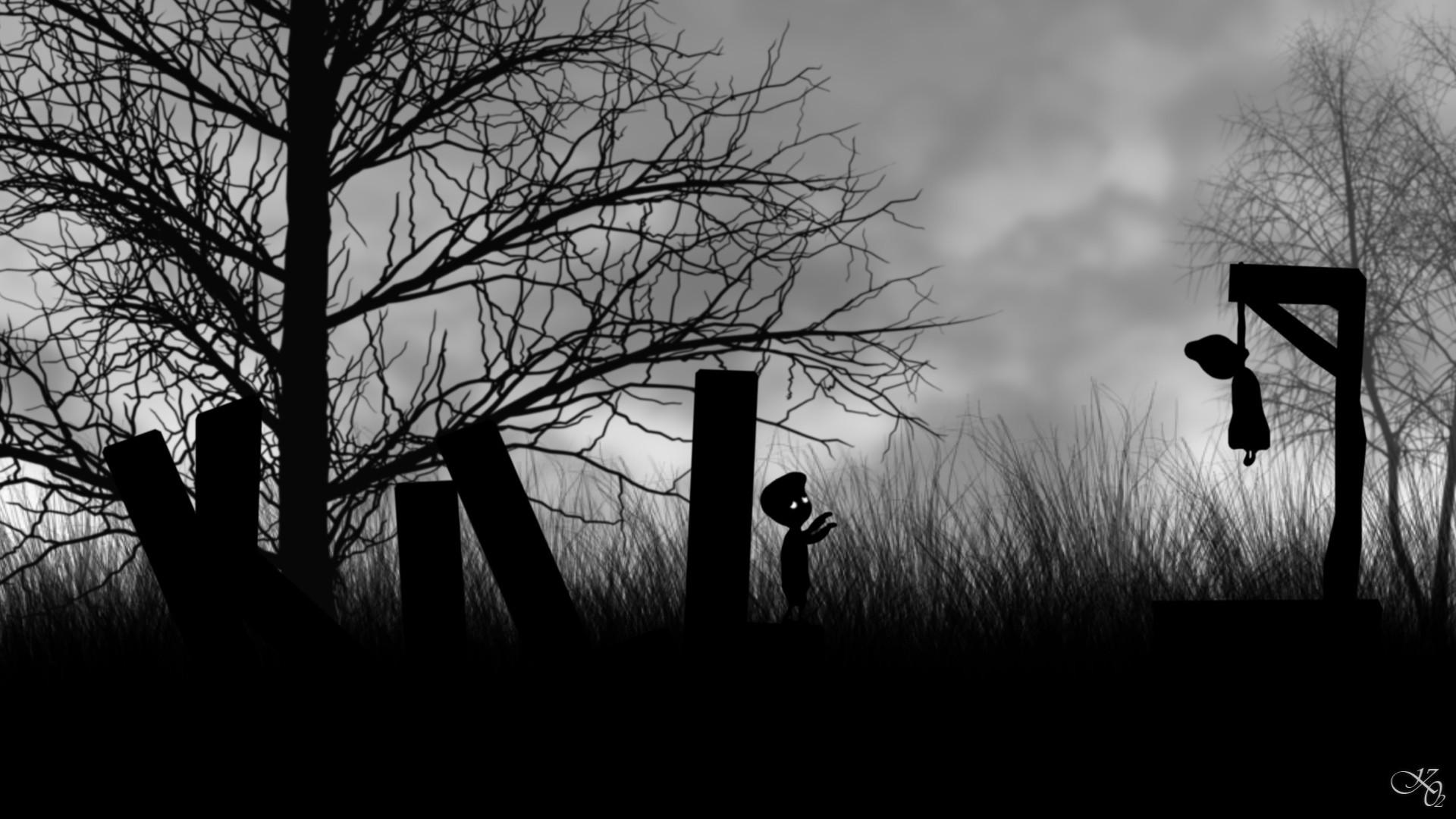Silhouette forca albero campo, 1920x1080 Full HD, PC