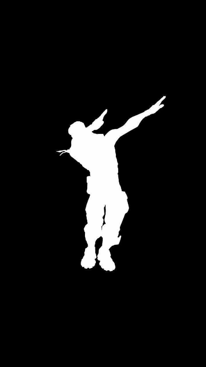 Silhouette personaggio Fortnite dab, Epic Games, 720x1280 Full HD Verticale, Smartphone