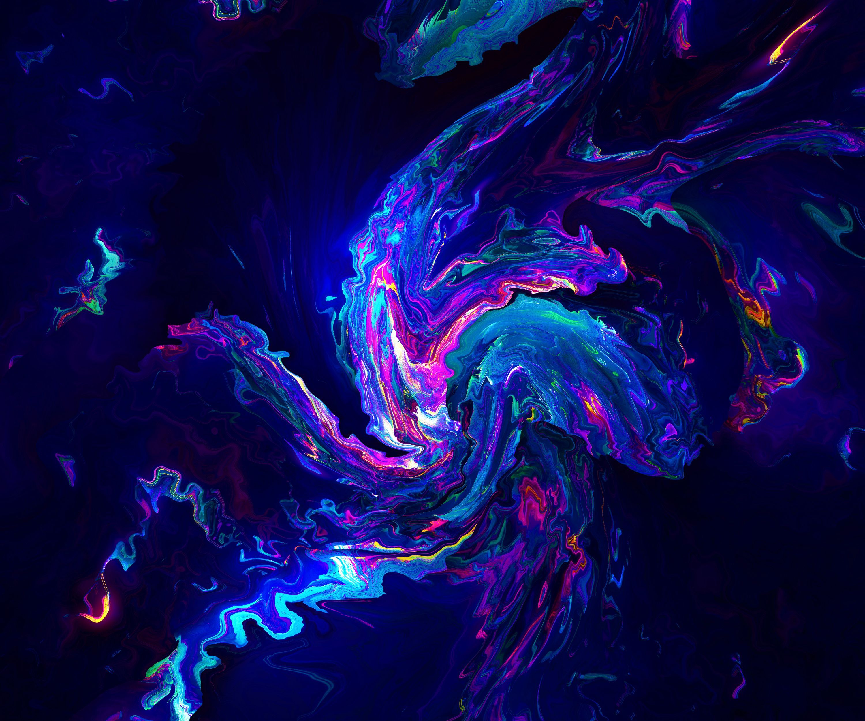 Vortice astratto blu neon, 3000x2500 WQXGA, Lenovo Legion