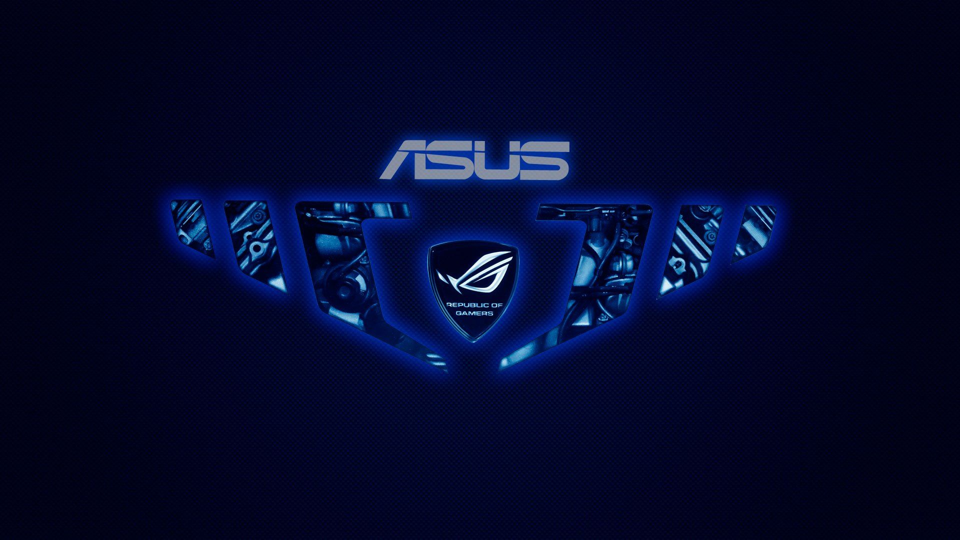 Logo ASUS ROG blu, Republic of Gamers, 1920x1080 Full HD, Notebook Gaming