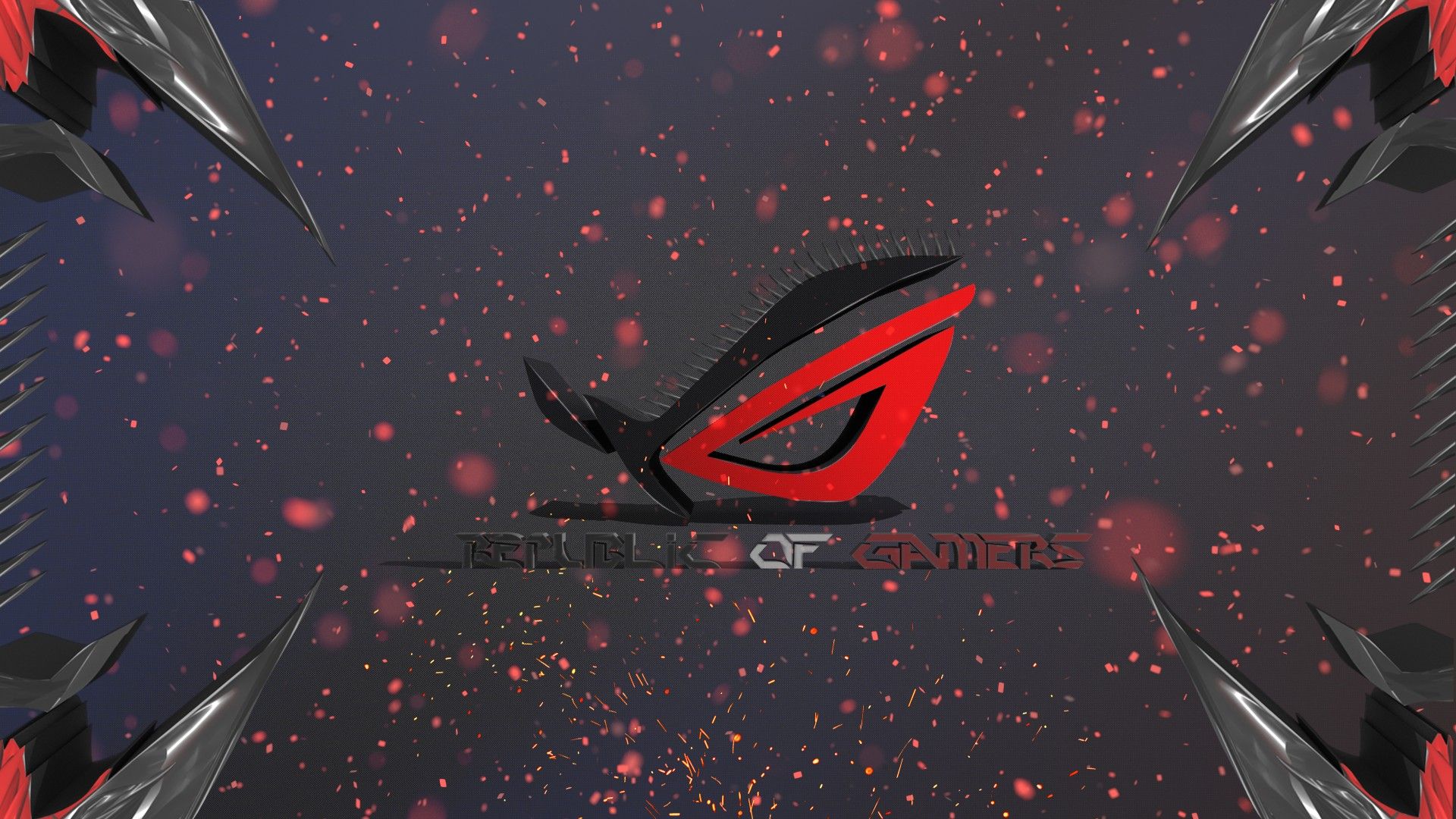 Logo ASUS ROG rosso nero, Republic of Gamers, 1920x1080 Full HD 1080p, Desktop