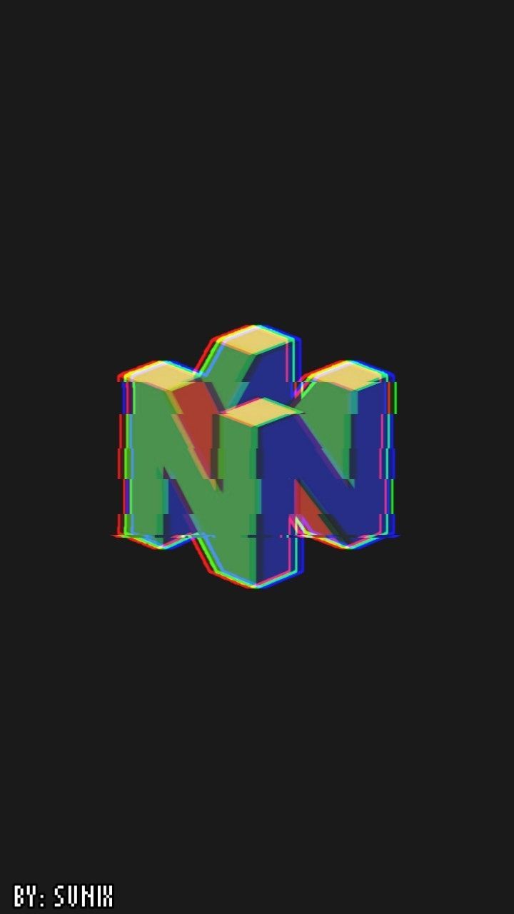 Logo Nintendo 64 glitch, console giapponese, 720x1280 Verticale, Telefono