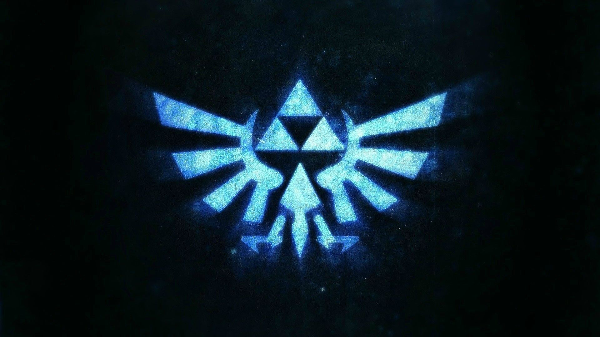 Simbolo Triforce Zelda blu, action-adventure, 1920x1080 Full HD, Laptop