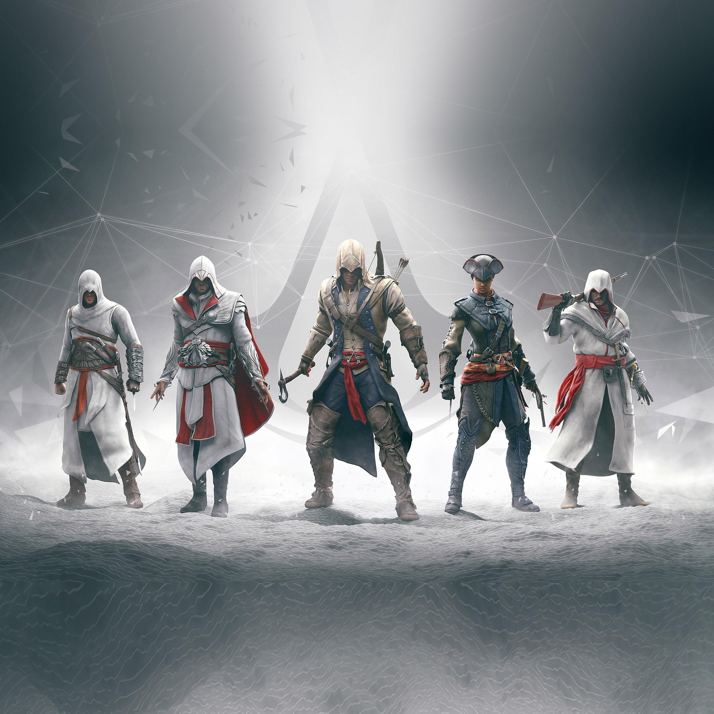 Assassin's Creed personaggi gruppo, Ubisoft, 2448x2448 2K, Laptop