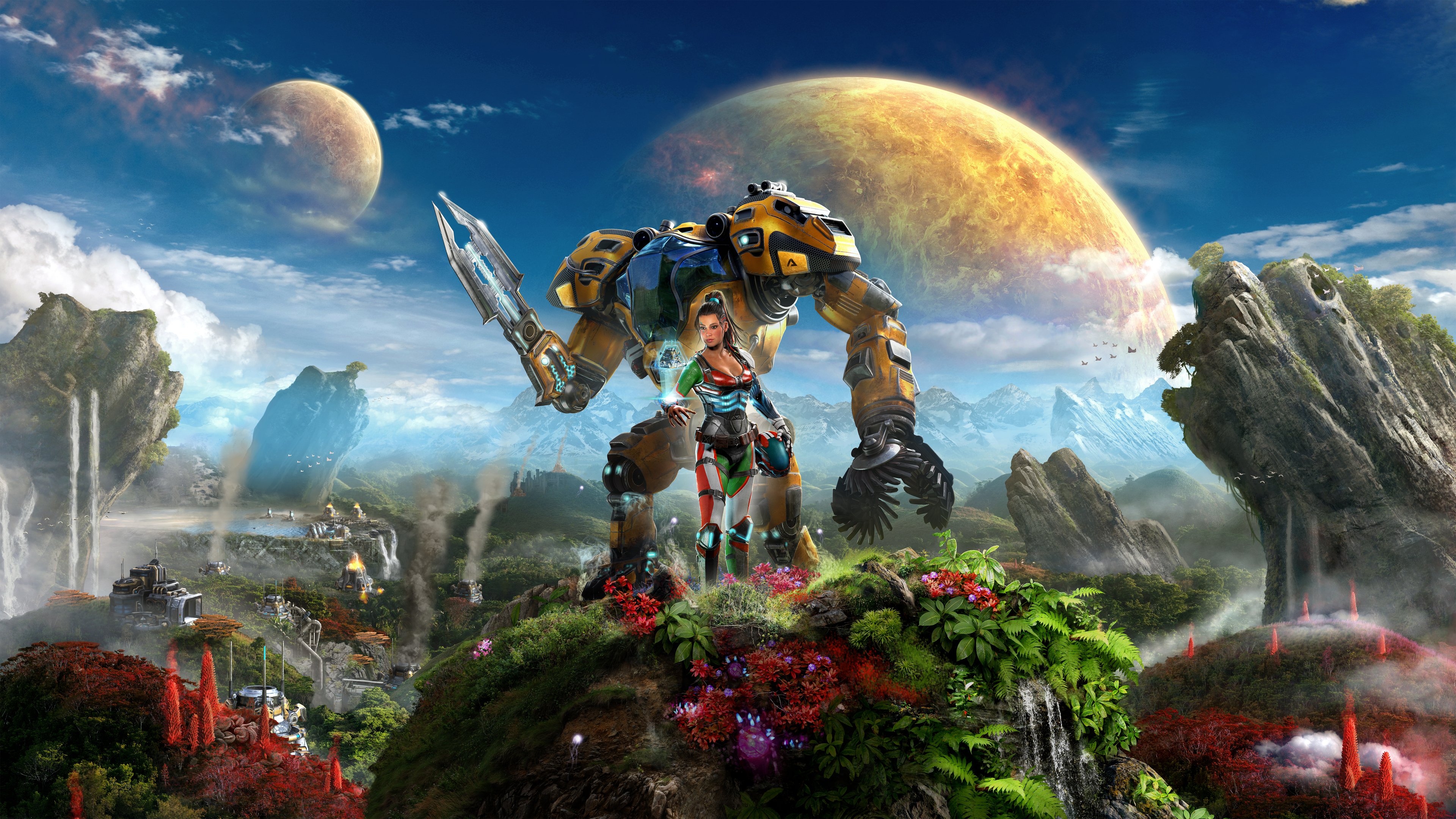 The Riftbreaker mech alieno, 3840x2160 4K, Desktop 4K