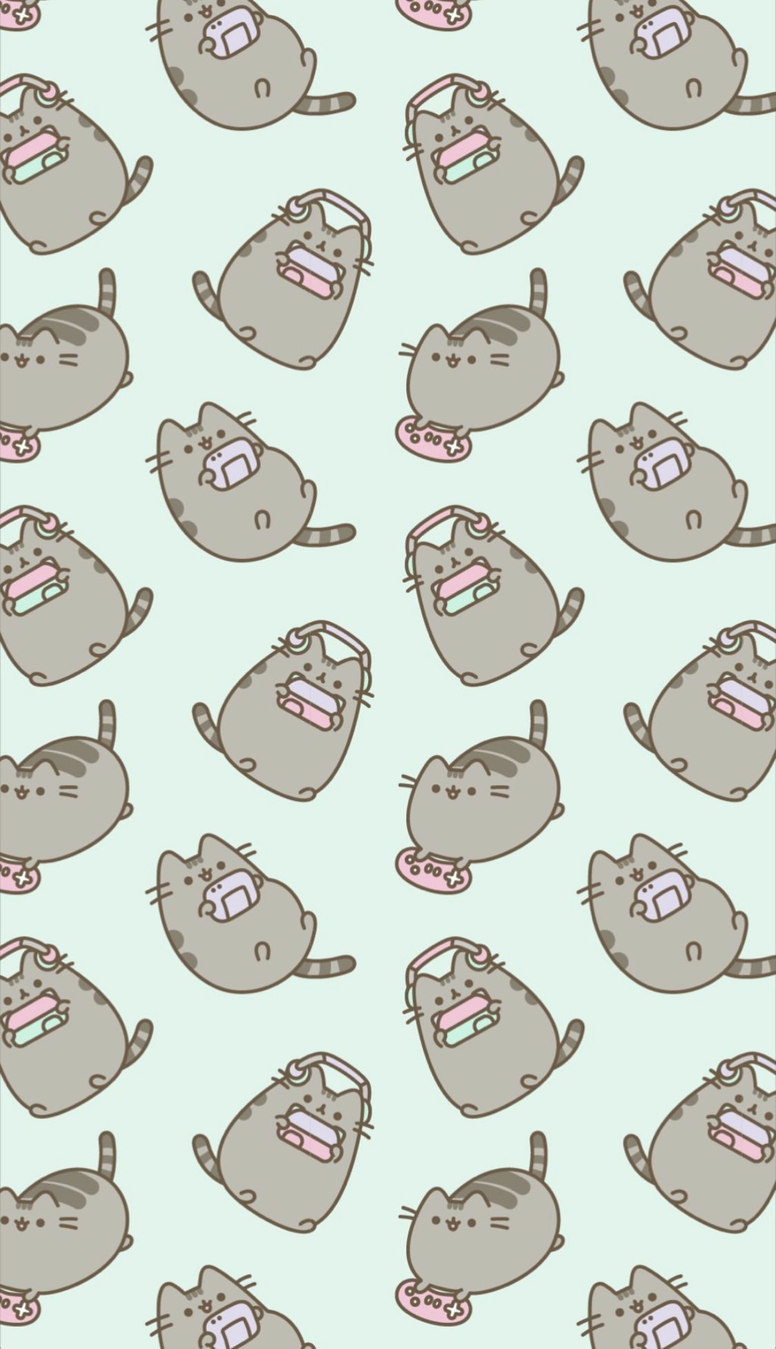 Pusheen gatto gaming pattern, 1125x1954 Full HD Verticale, iPhone