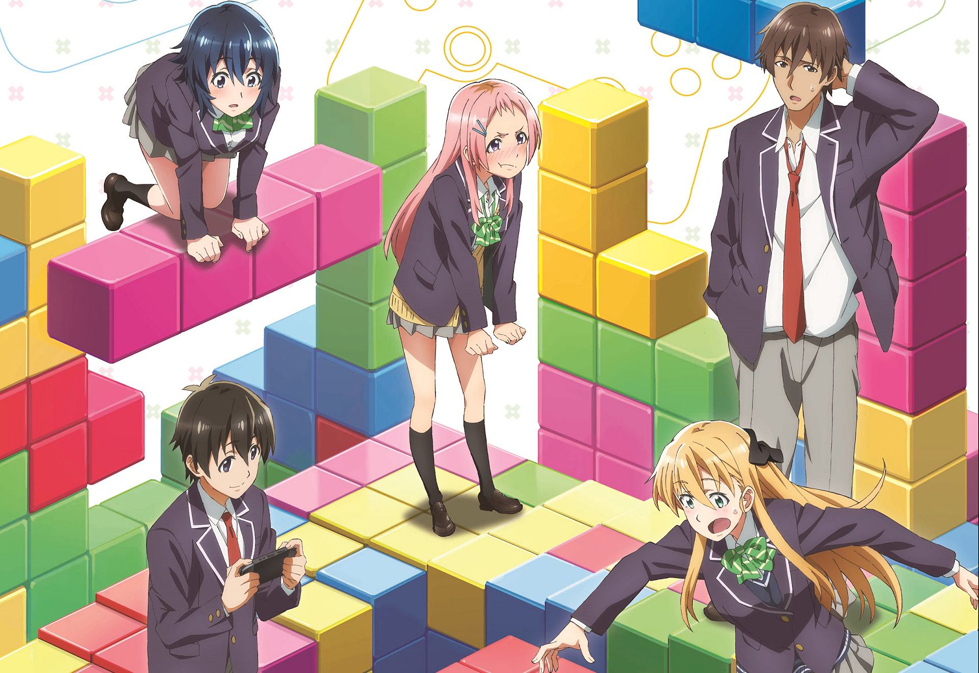 Personaggi anime con blocchi colorati, 1920x1320 Full HD+ WUXGA, Laptop