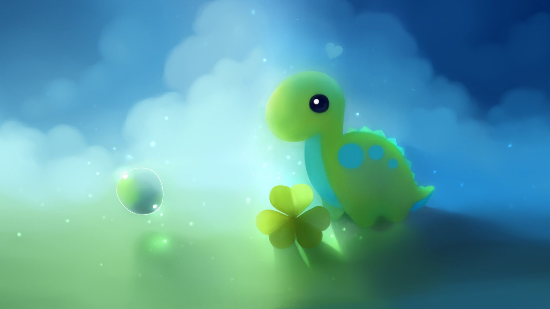 Dinosauro kawaii verde carino, 1920x1080 1080p, PC